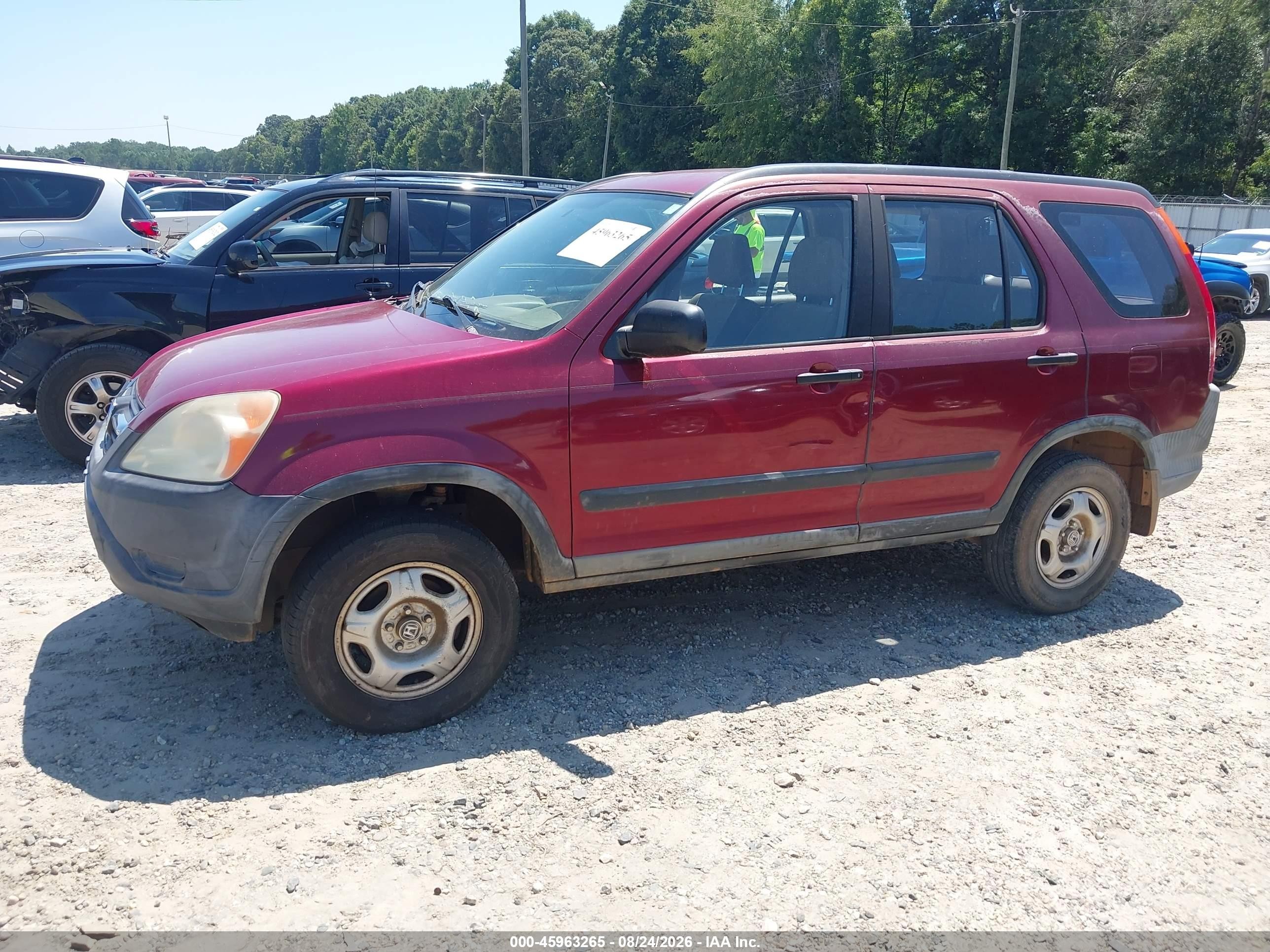 2002 Honda Cr-v Lx Бордовый vin: JHLRD685X2C003975
