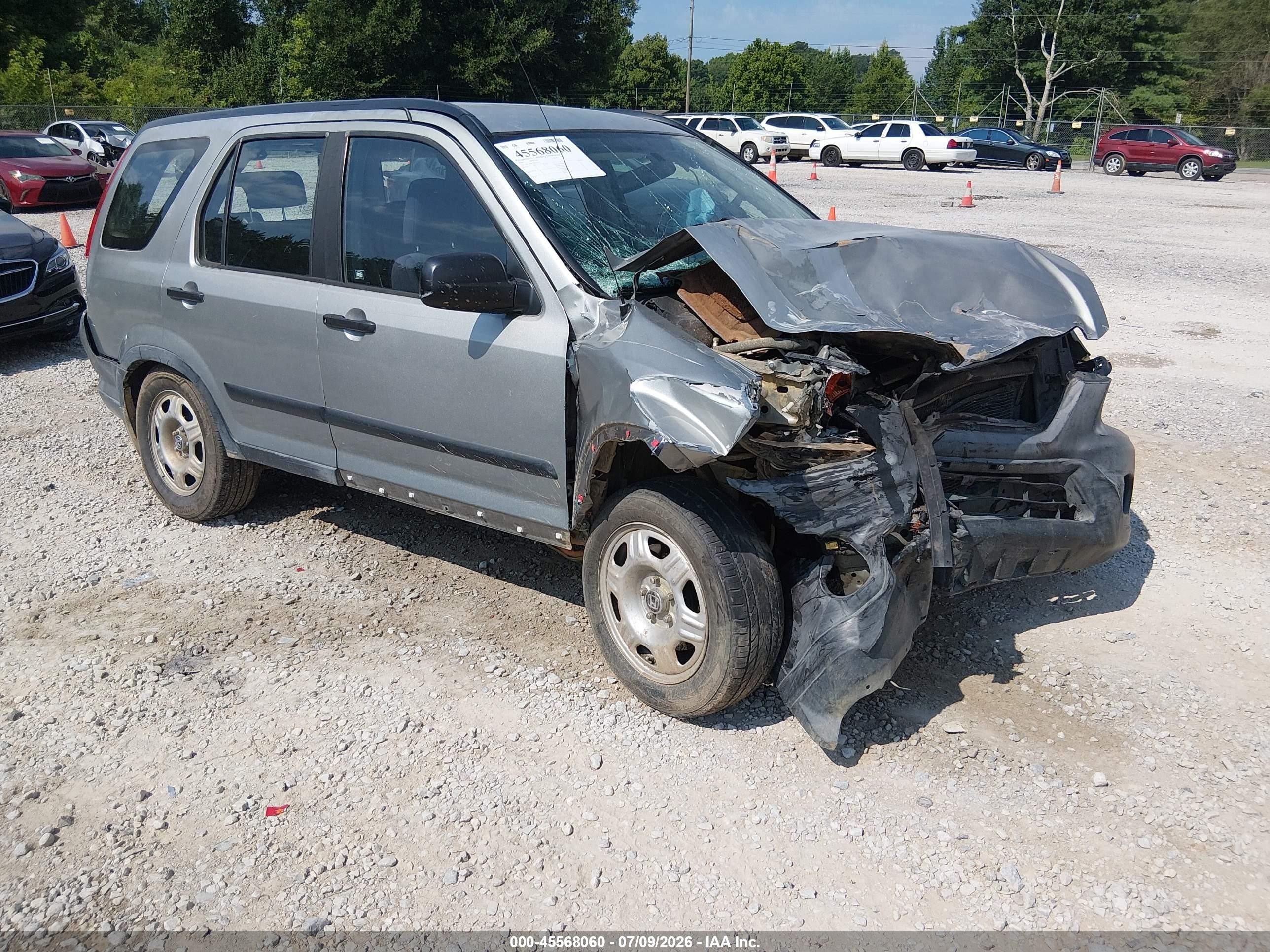 2006 Honda Cr-v Lx Silver vin: JHLRD685X6C001035
