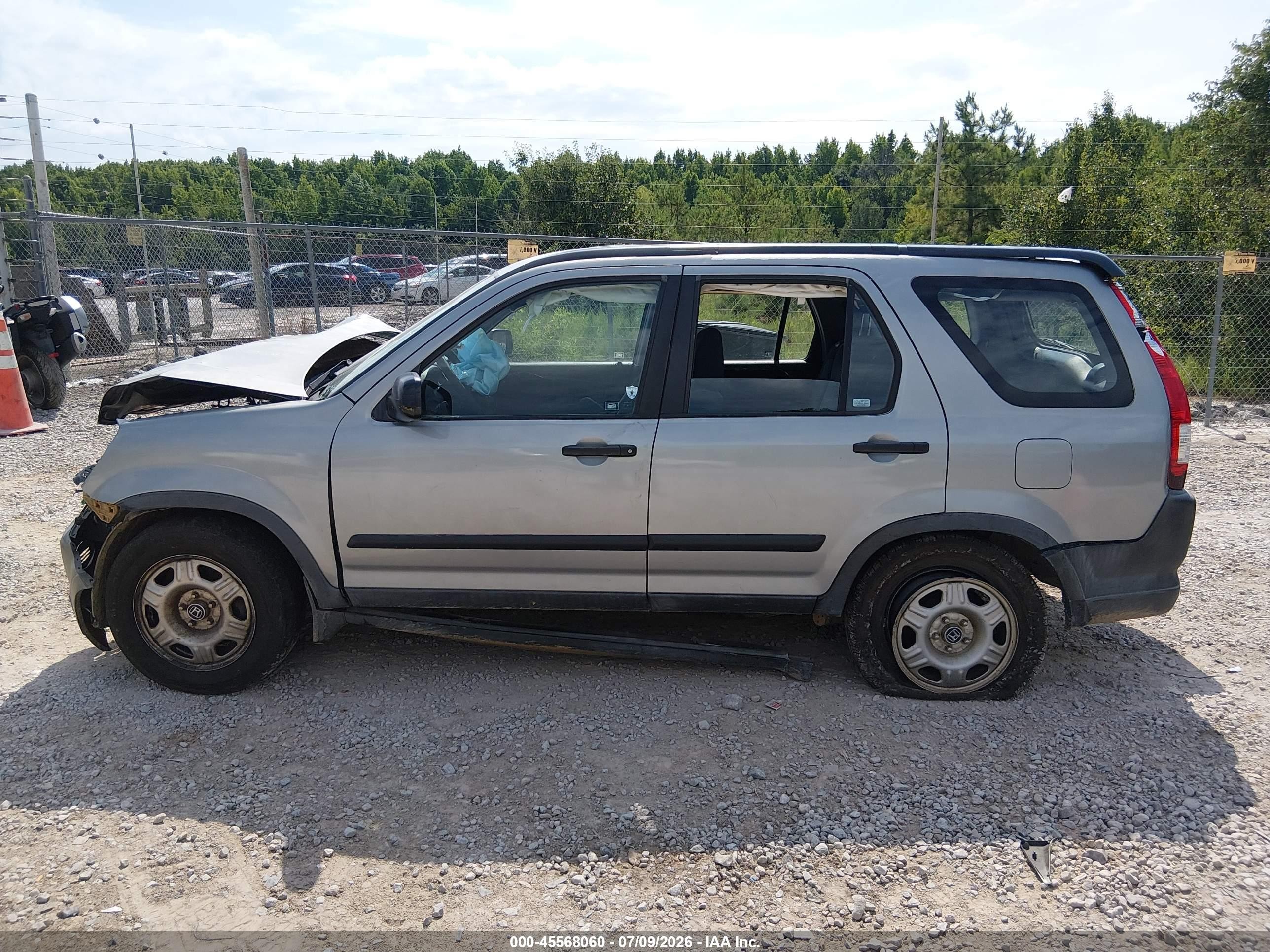 2006 Honda Cr-v Lx Silver vin: JHLRD685X6C001035