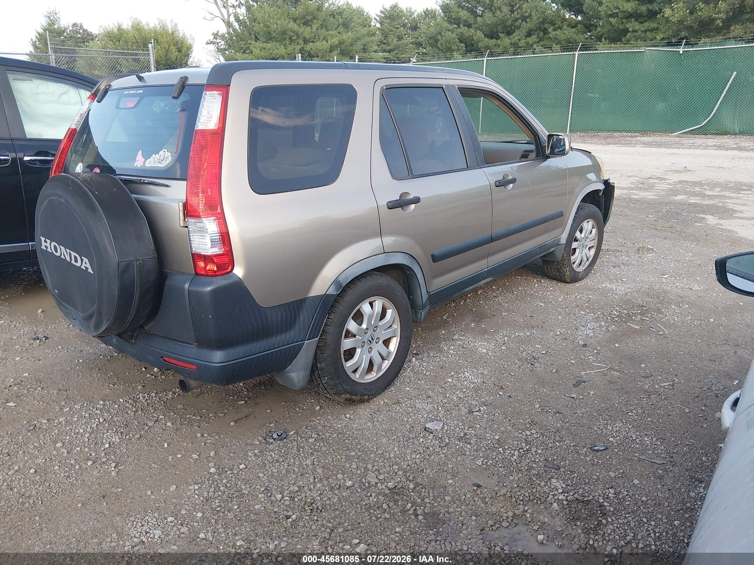 2006 Honda Cr-v Ex Cream vin: JHLRD68806C028836