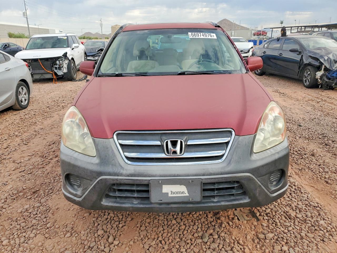 2006 Honda Cr-v Ex Maroon vin: JHLRD68826C014260
