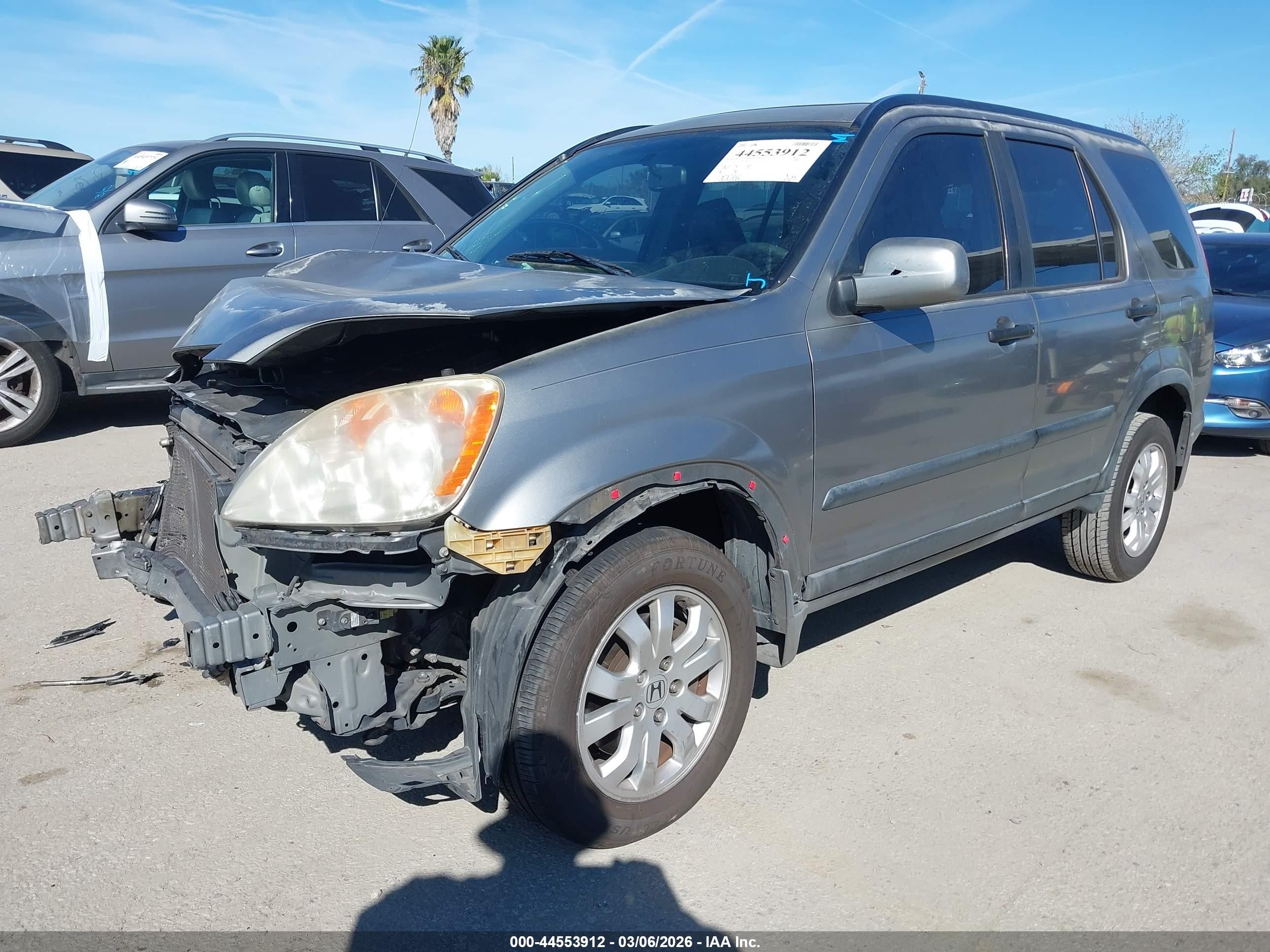 2006 Honda Cr-v Ex Silver vin: JHLRD68826C023895