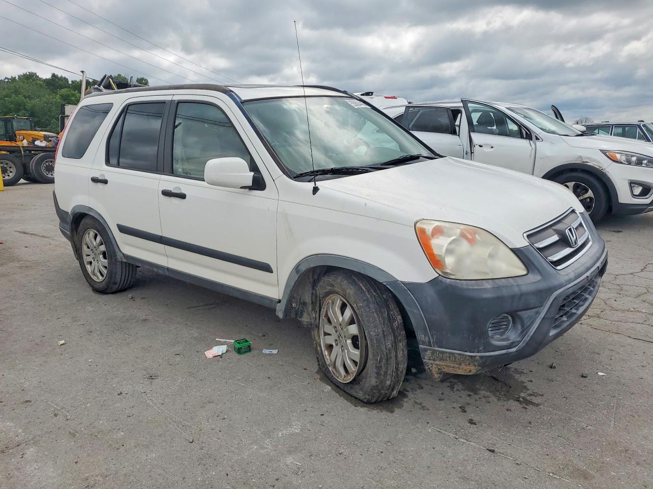 2006 Honda Cr-v Ex White vin: JHLRD68856C021462
