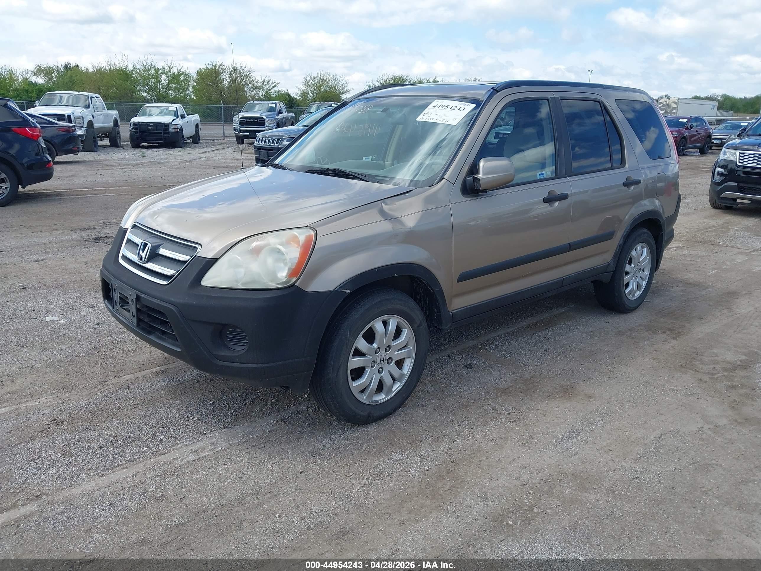 2006 Honda Cr-v Ex Tan vin: JHLRD68876C017901
