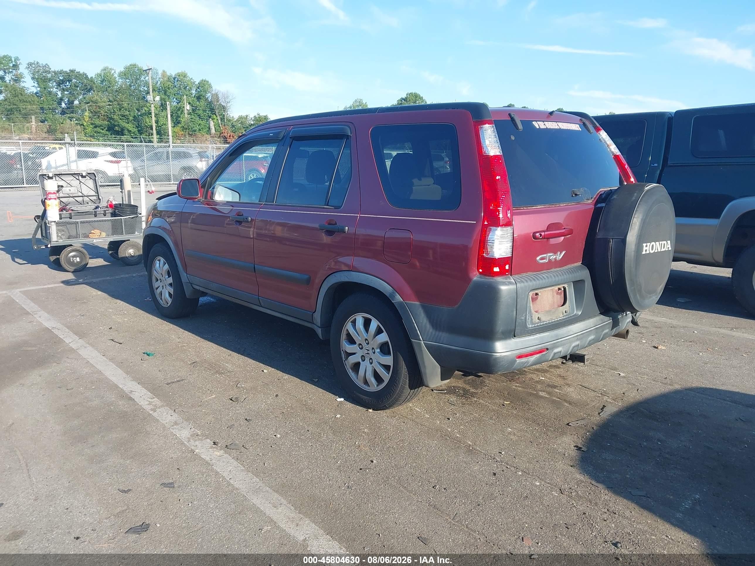 2006 Honda Cr-v Ex Бордовый vin: JHLRD68896C017303