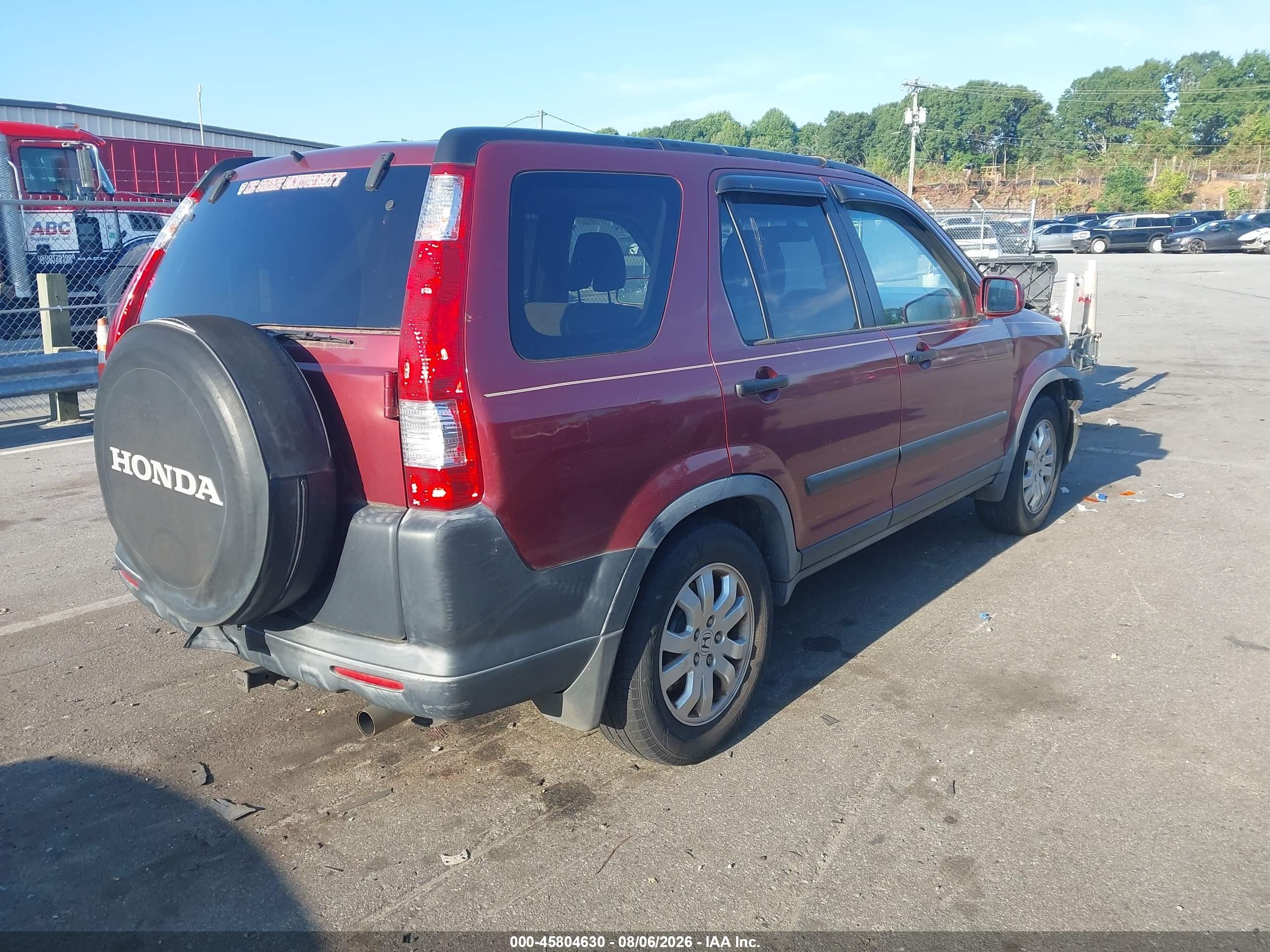 2006 Honda Cr-v Ex Бордовый vin: JHLRD68896C017303