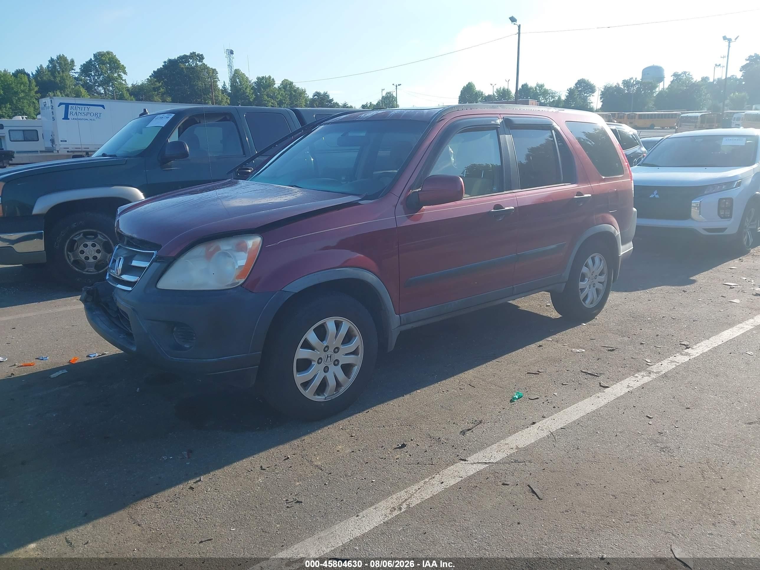 2006 Honda Cr-v Ex Бордовый vin: JHLRD68896C017303