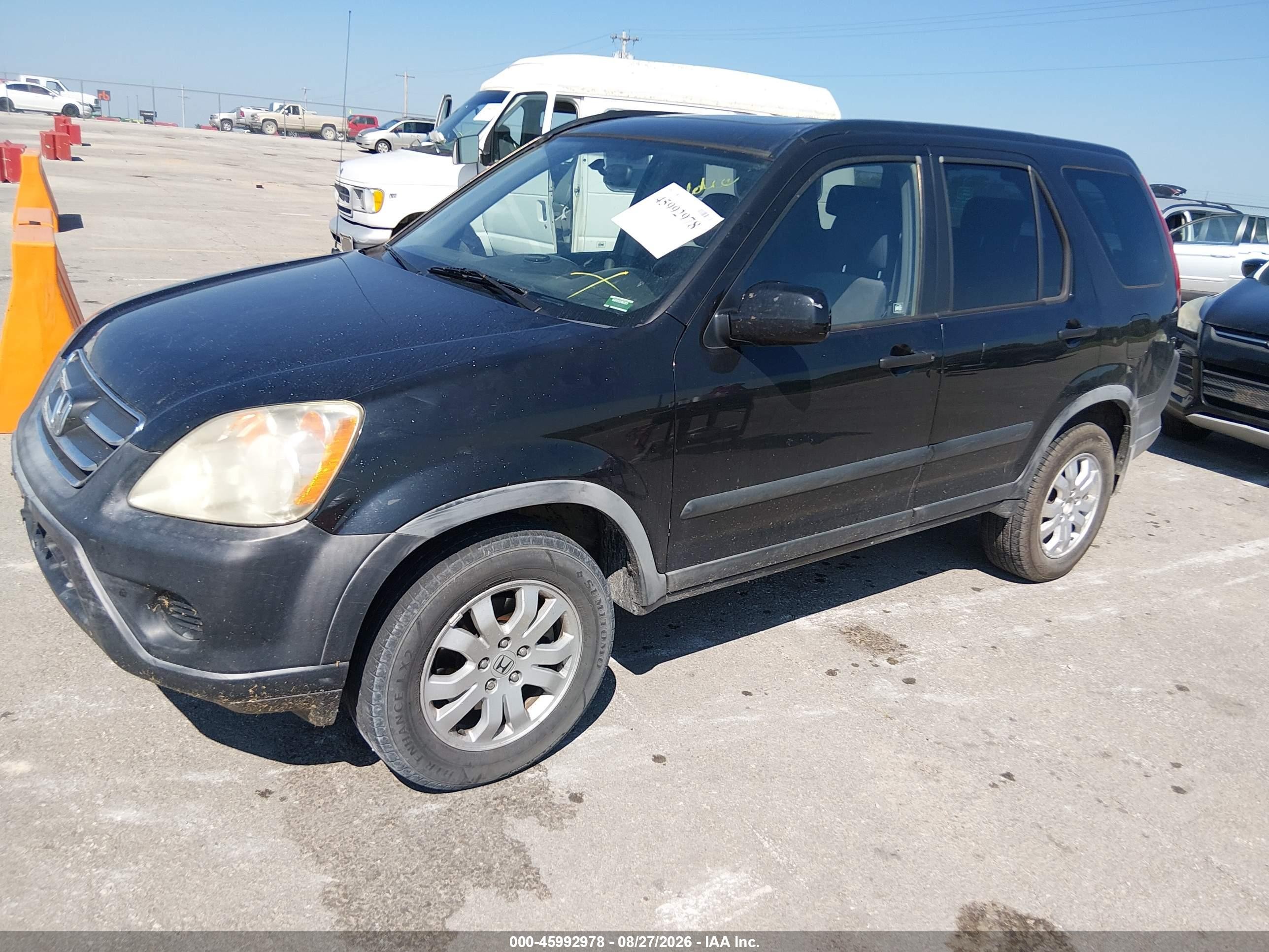 2006 Honda Cr-v Ex Black vin: JHLRD688X6C029427
