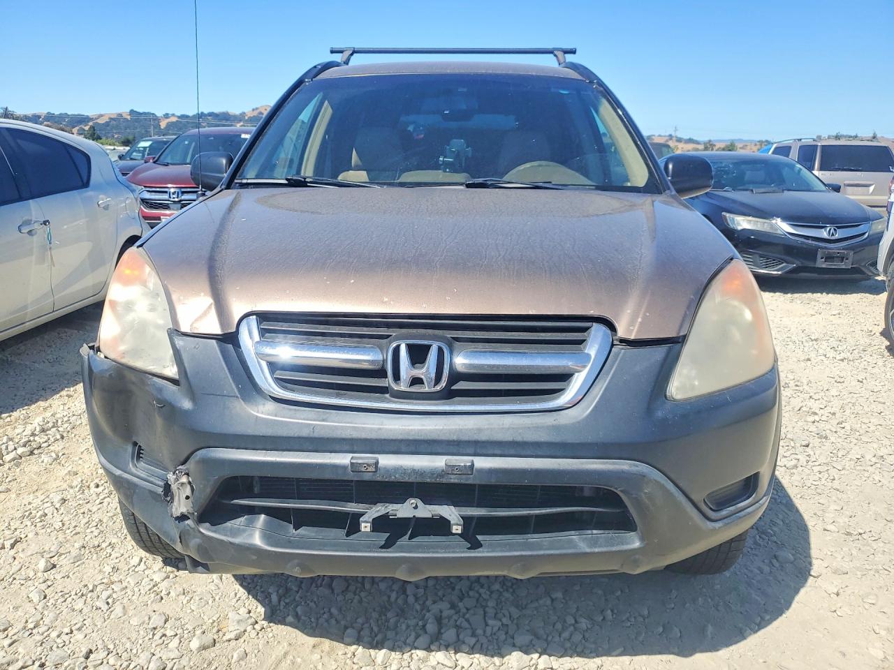 2002 Honda Cr-v Lx Brown vin: JHLRD77572C073876