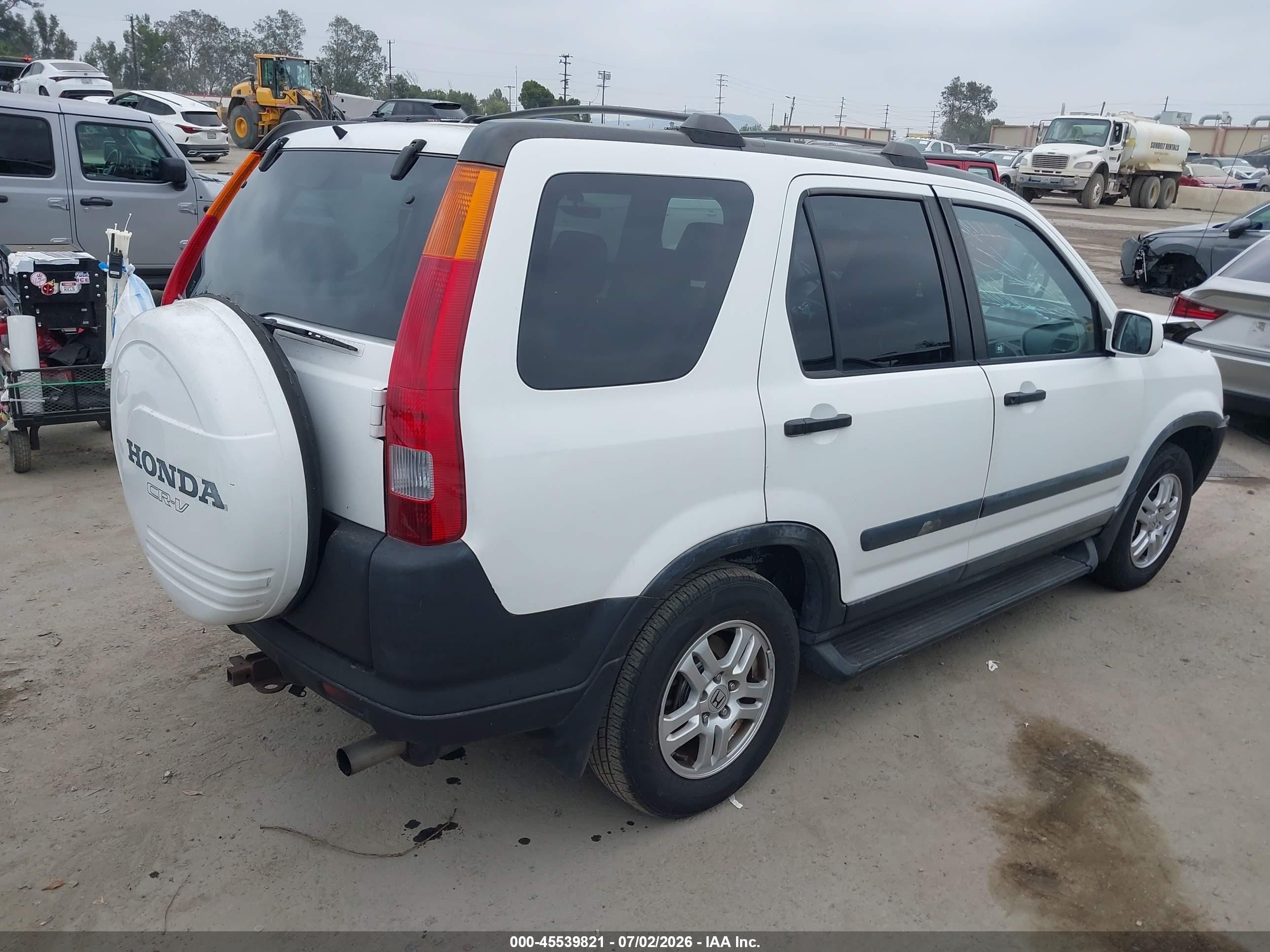 2003 Honda Cr-v Ex White vin: JHLRD77803C010968