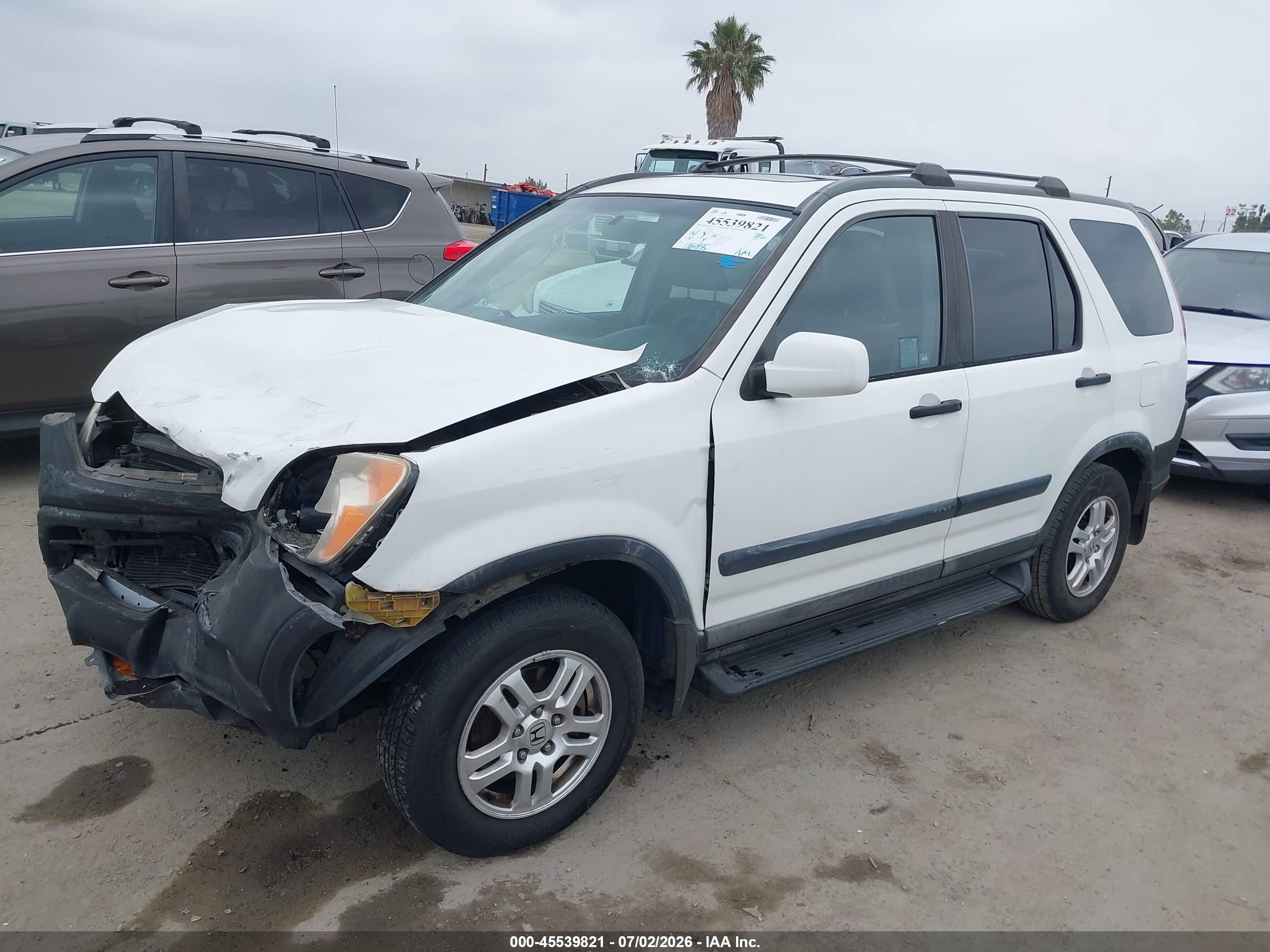 2003 Honda Cr-v Ex White vin: JHLRD77803C010968
