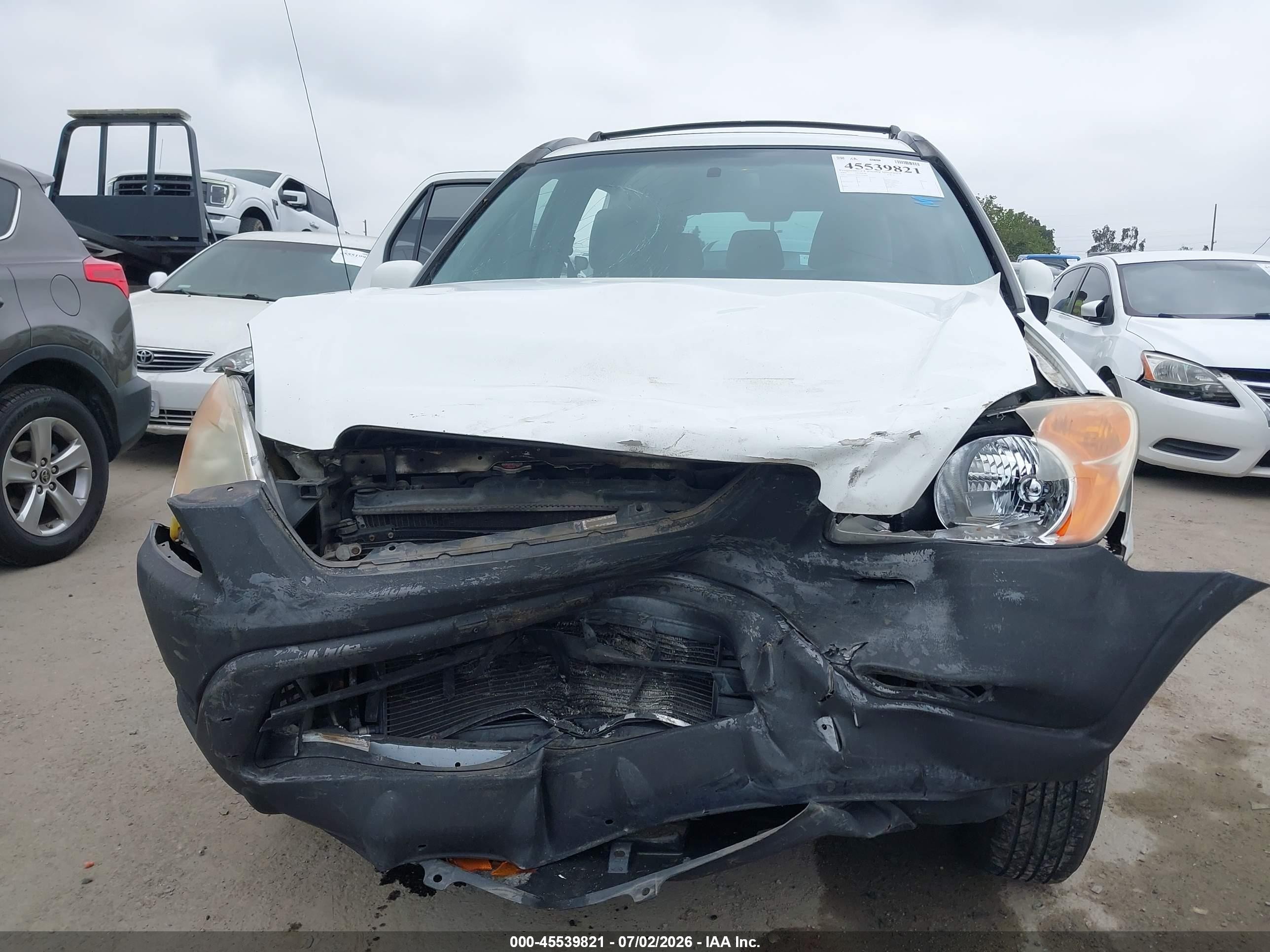 2003 Honda Cr-v Ex White vin: JHLRD77803C010968