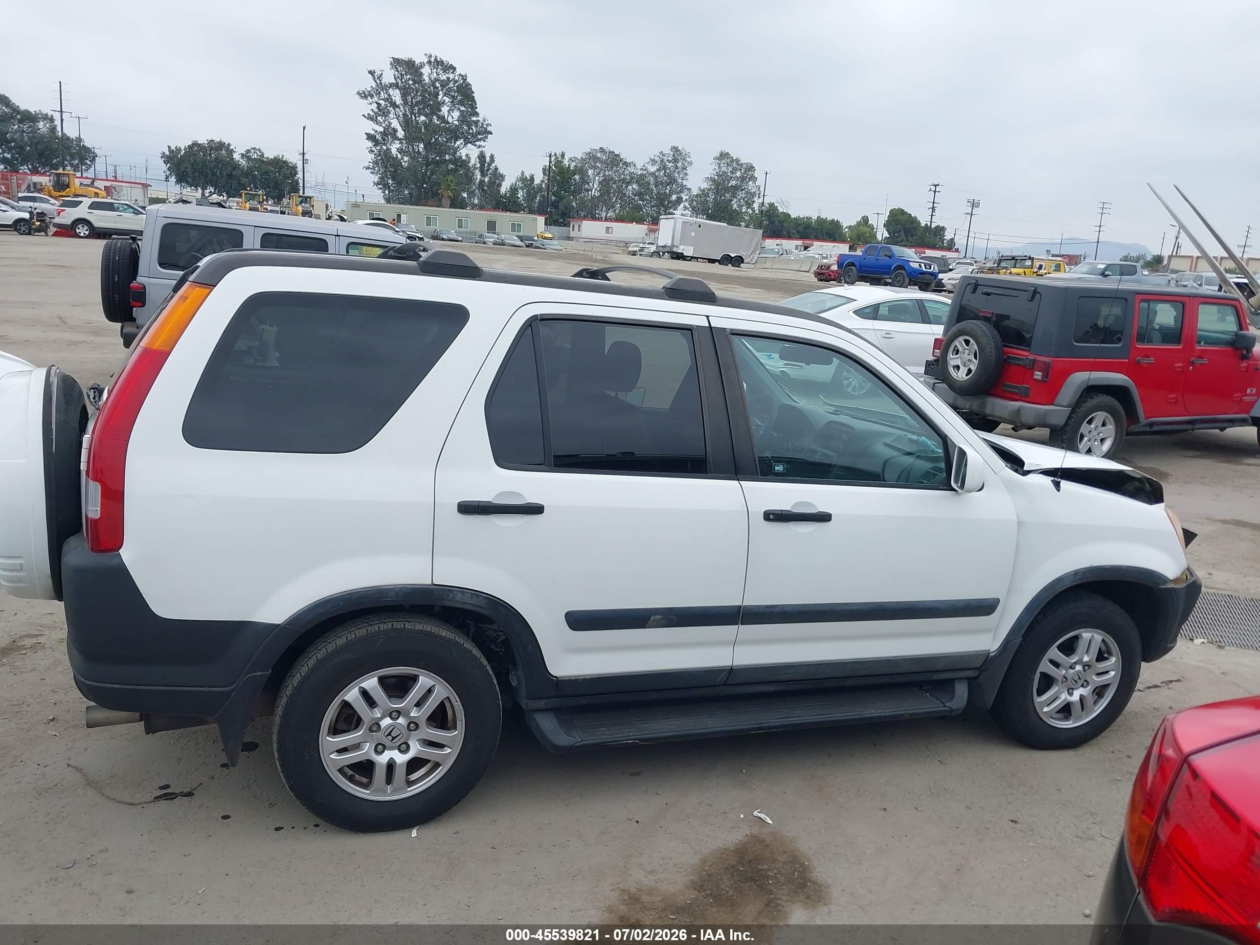 2003 Honda Cr-v Ex White vin: JHLRD77803C010968