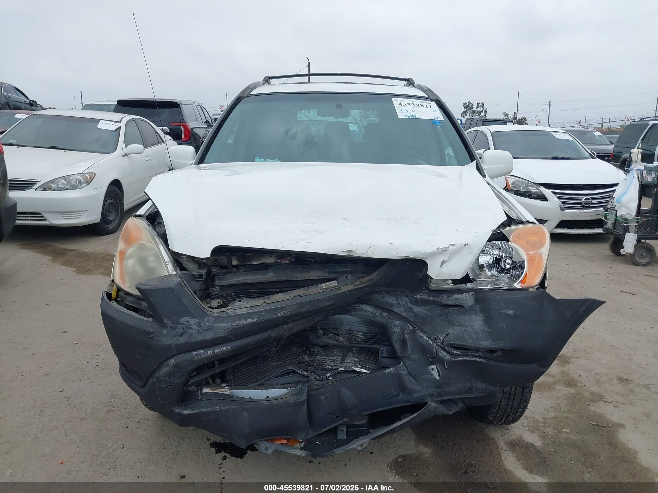 2003 Honda Cr-v Ex White vin: JHLRD77803C010968