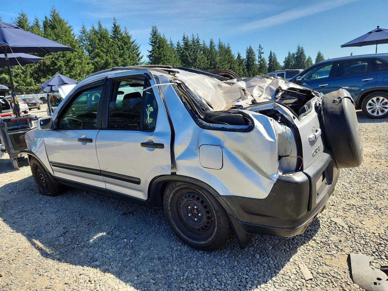 2002 Honda Cr-v Ex Silver vin: JHLRD77822C015183