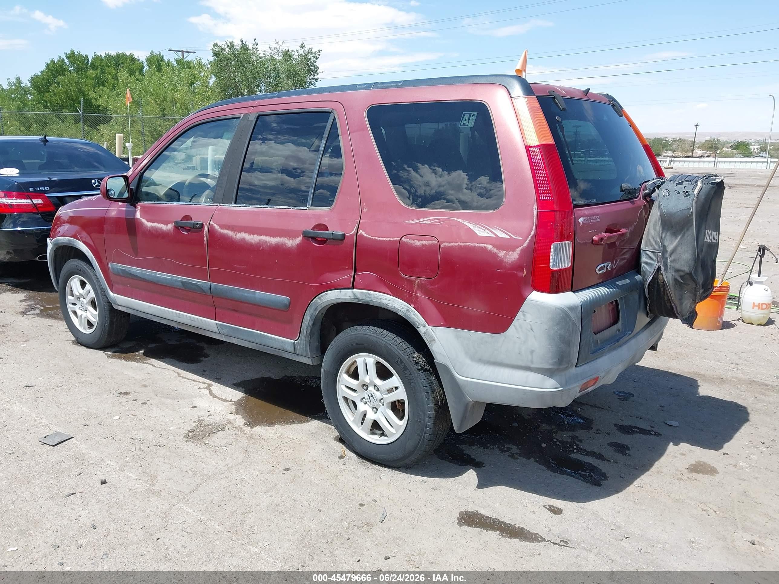 2002 Honda Cr-v Ex Red vin: JHLRD77832C087008