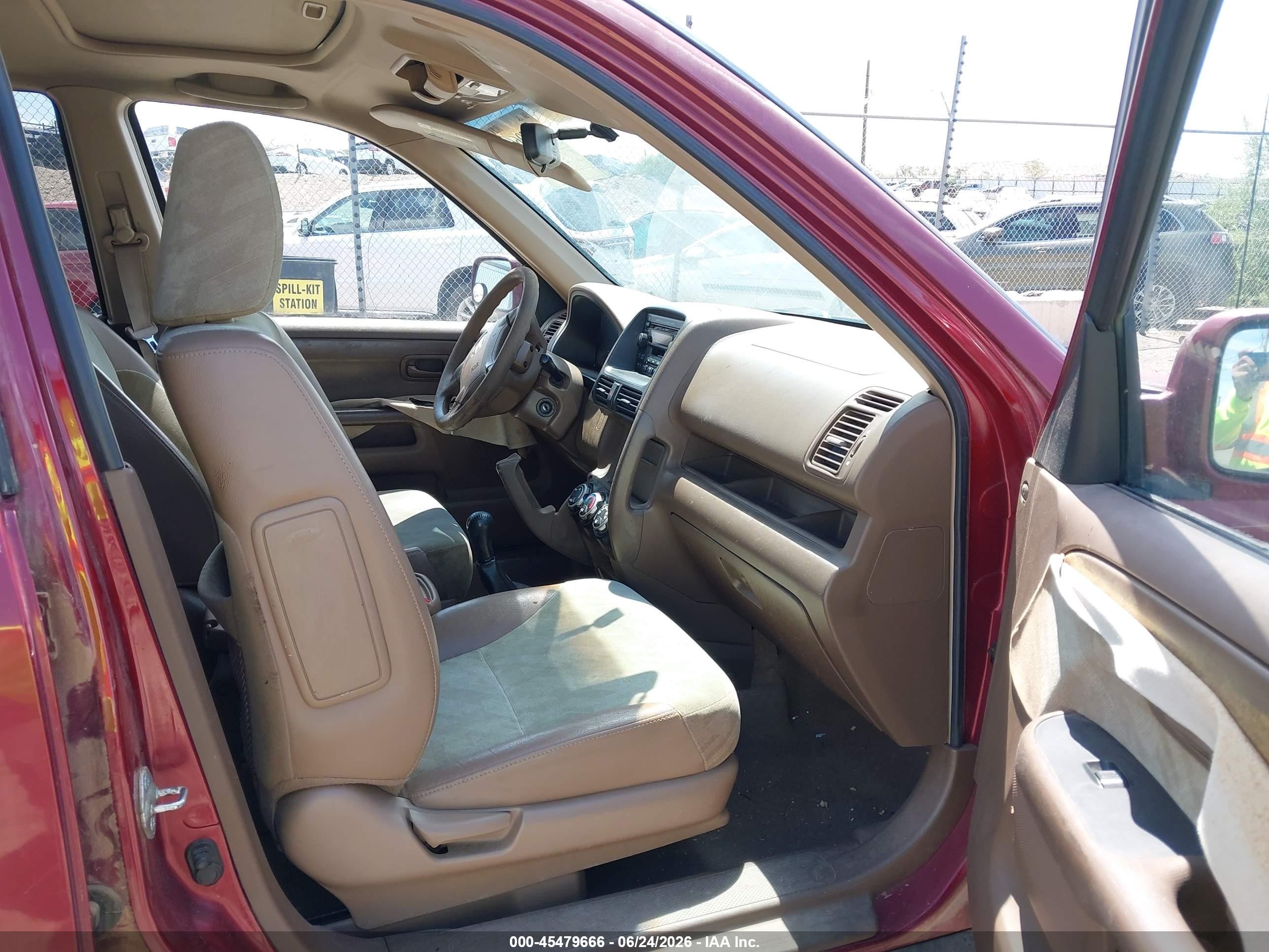 2002 Honda Cr-v Ex Red vin: JHLRD77832C087008