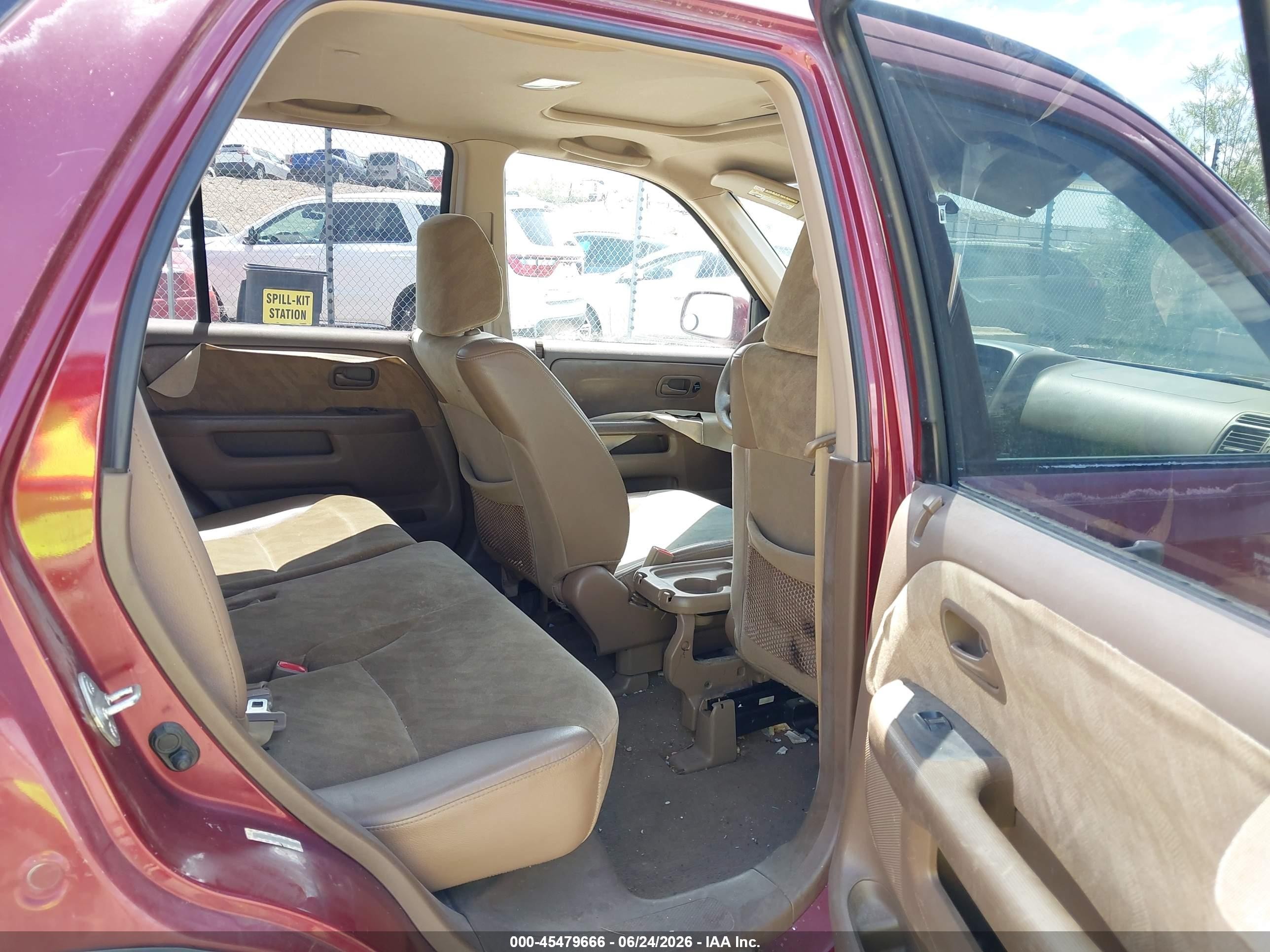 2002 Honda Cr-v Ex Red vin: JHLRD77832C087008