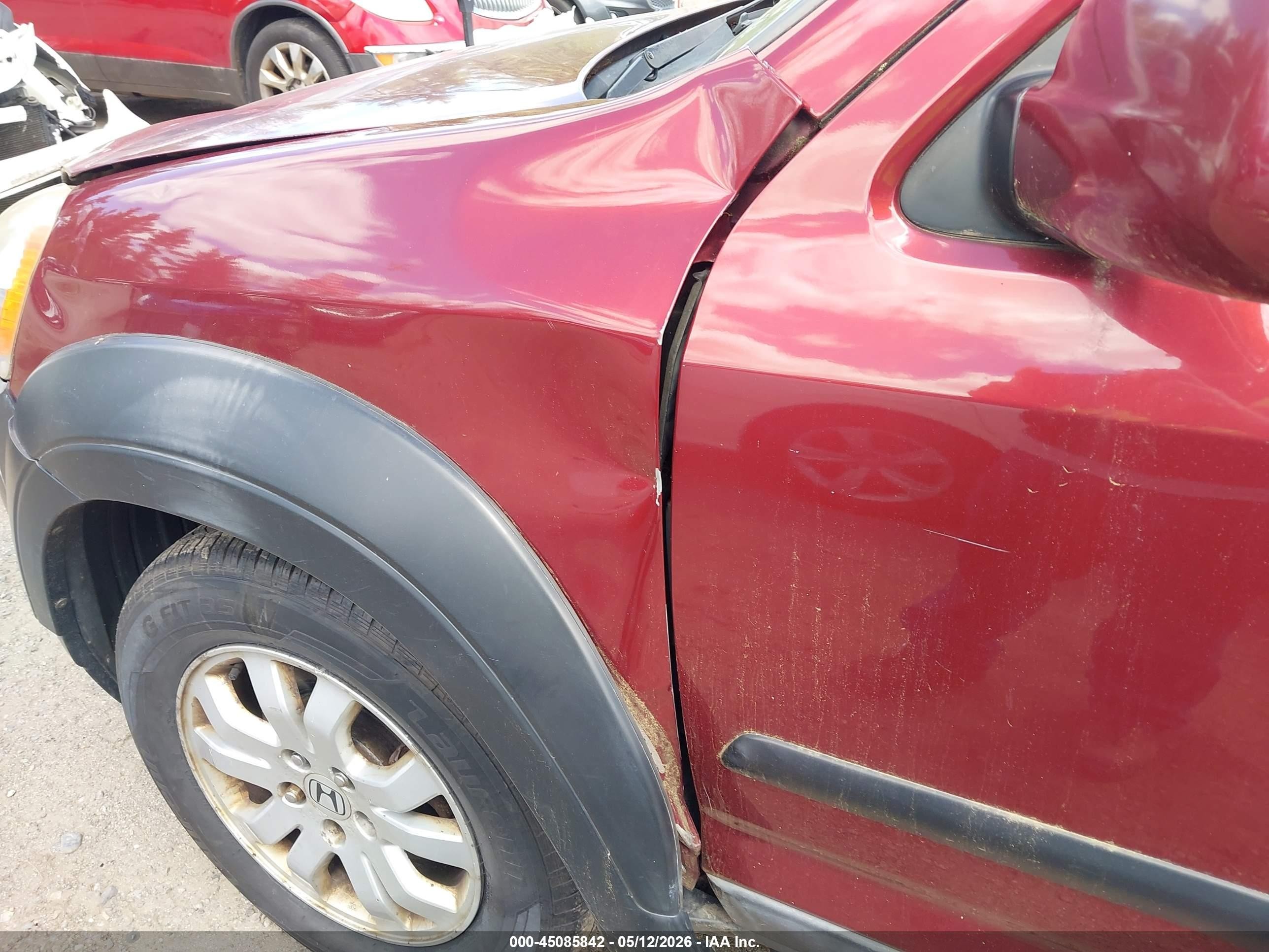 2005 Honda Cr-v Ex Темно-бордовый vin: JHLRD77835C031882