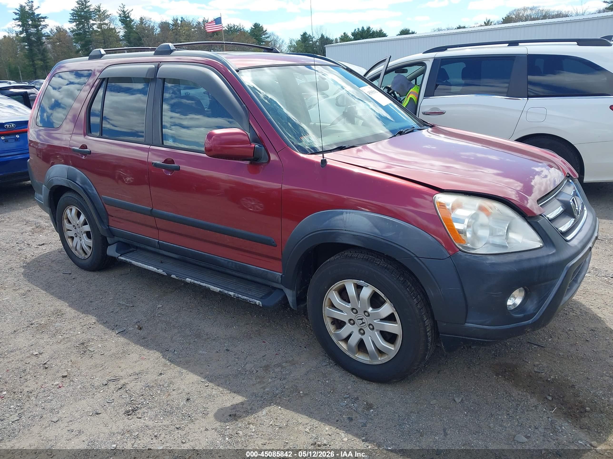 2005 Honda Cr-v Ex Темно-бордовый vin: JHLRD77835C031882
