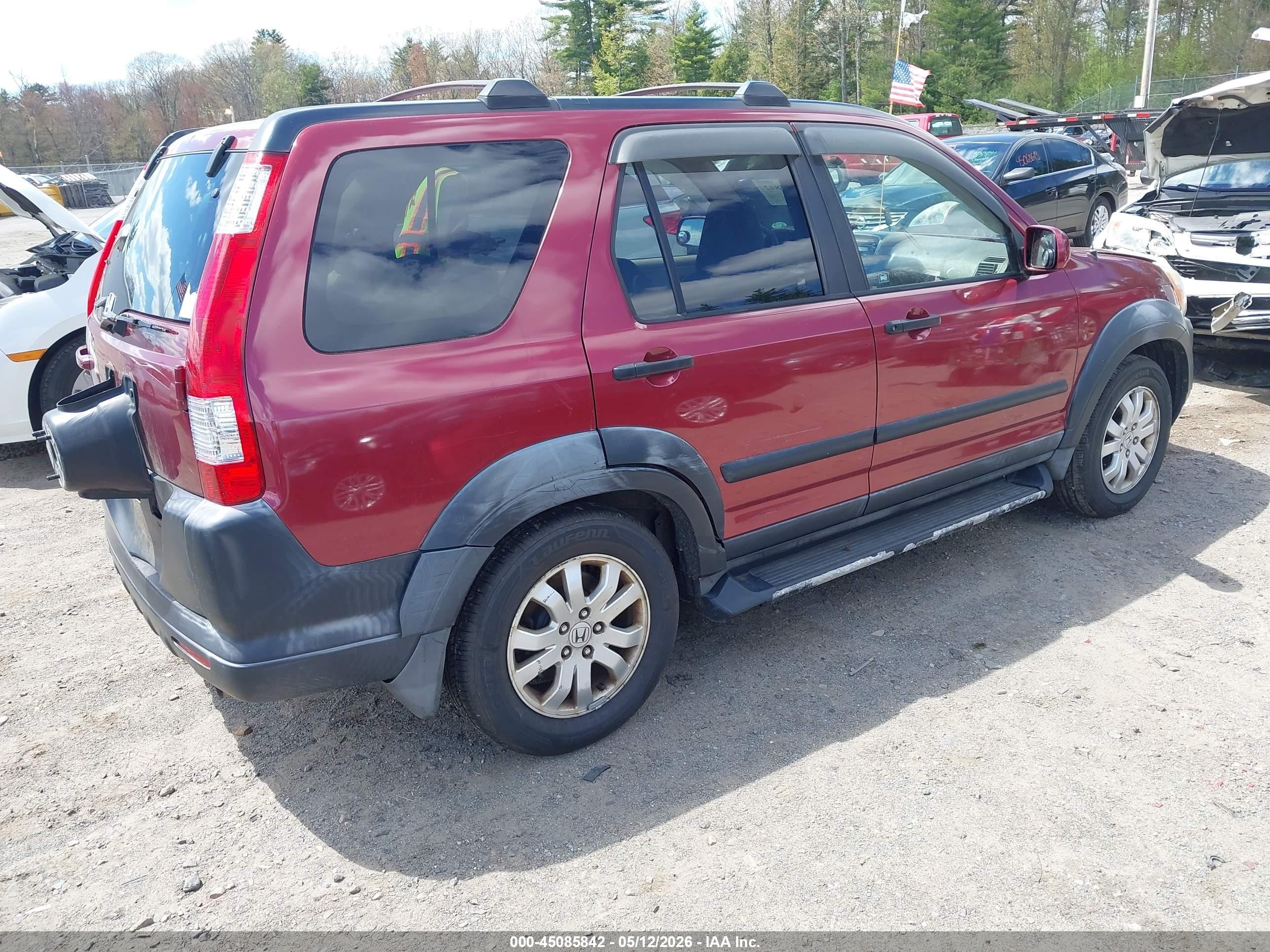 2005 Honda Cr-v Ex Темно-бордовый vin: JHLRD77835C031882
