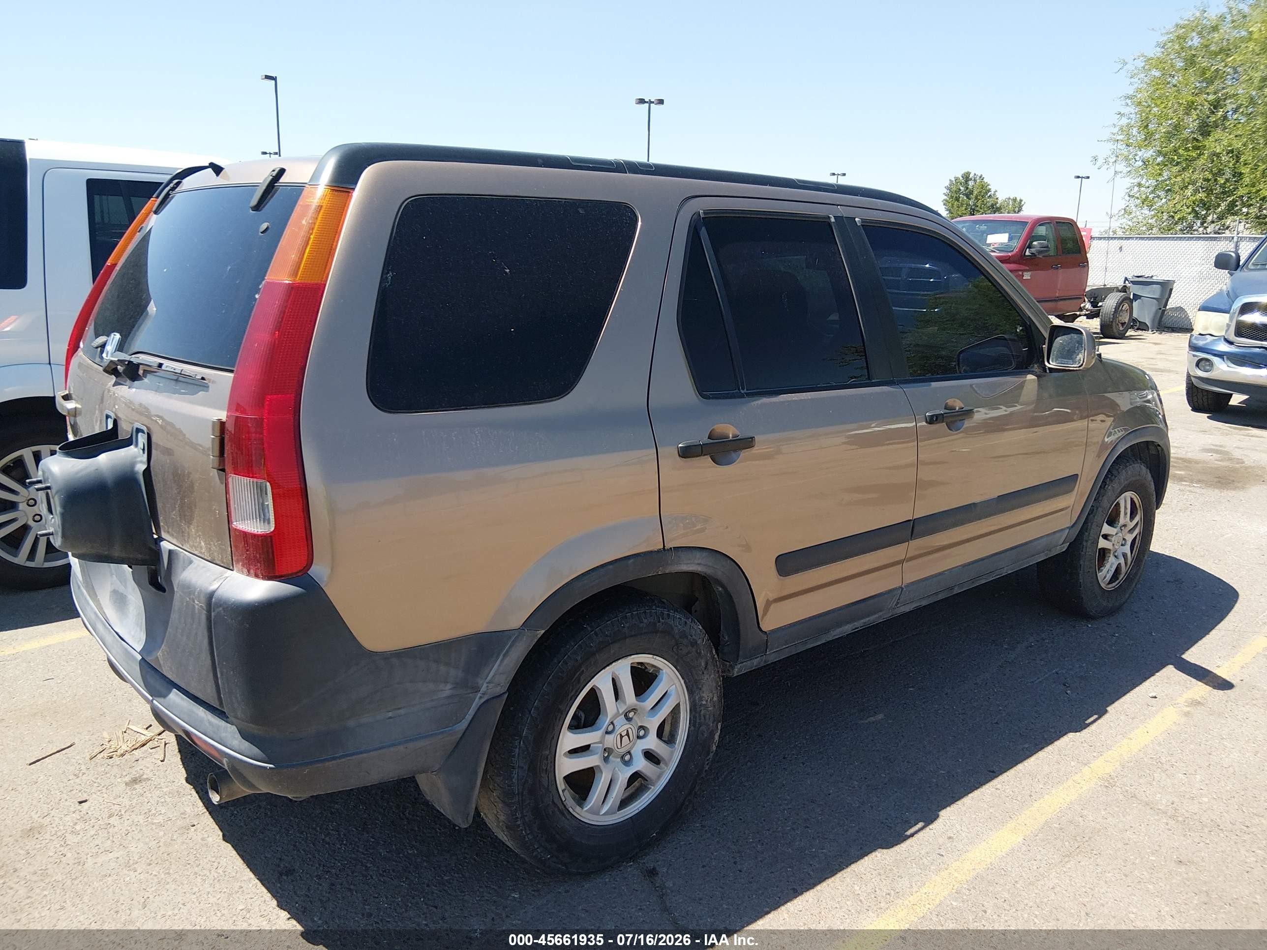 2003 Honda Cr-v Ex Beige vin: JHLRD77853C033811