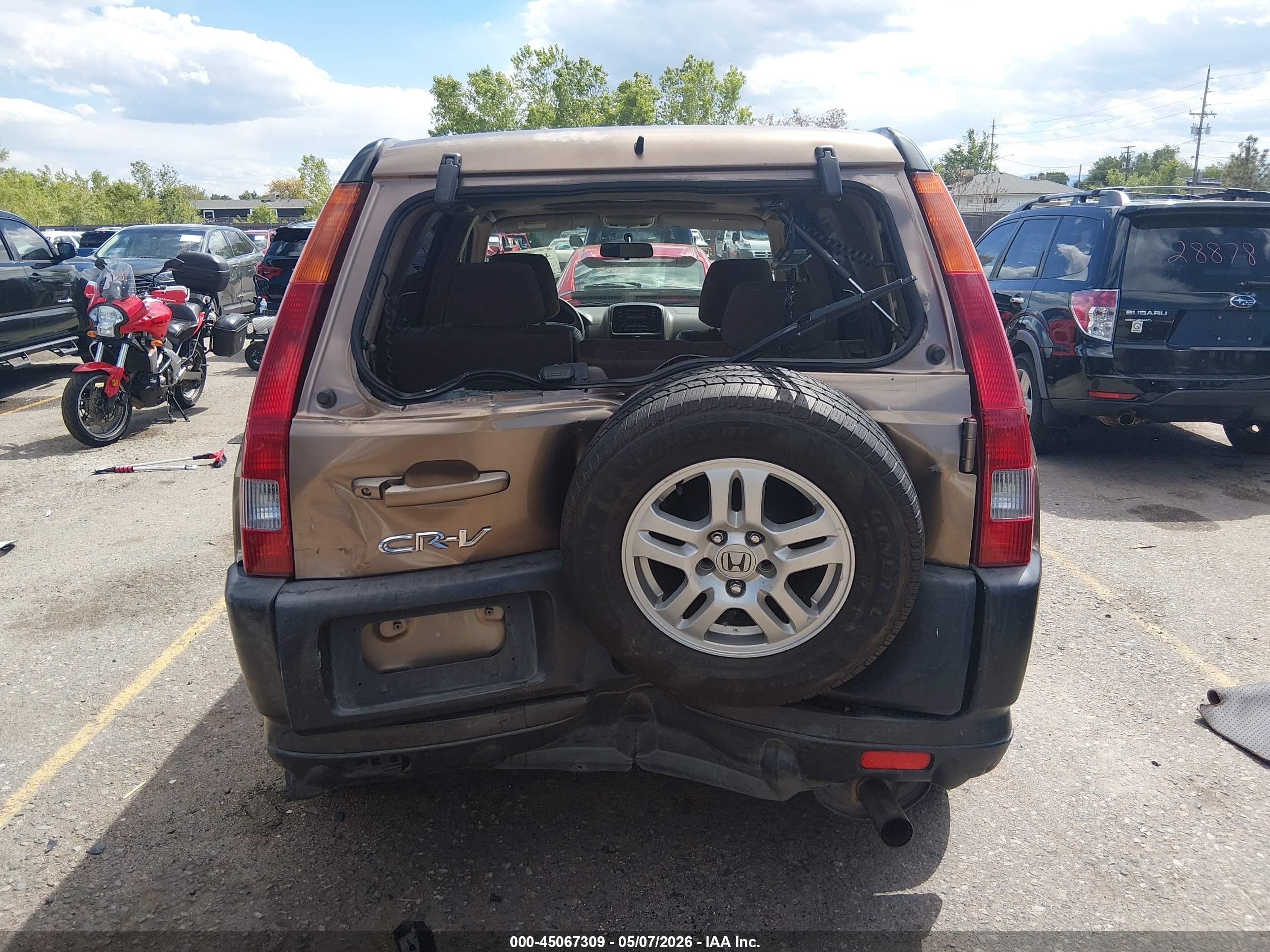 2002 Honda Cr-v Ex Gold vin: JHLRD77862C032536