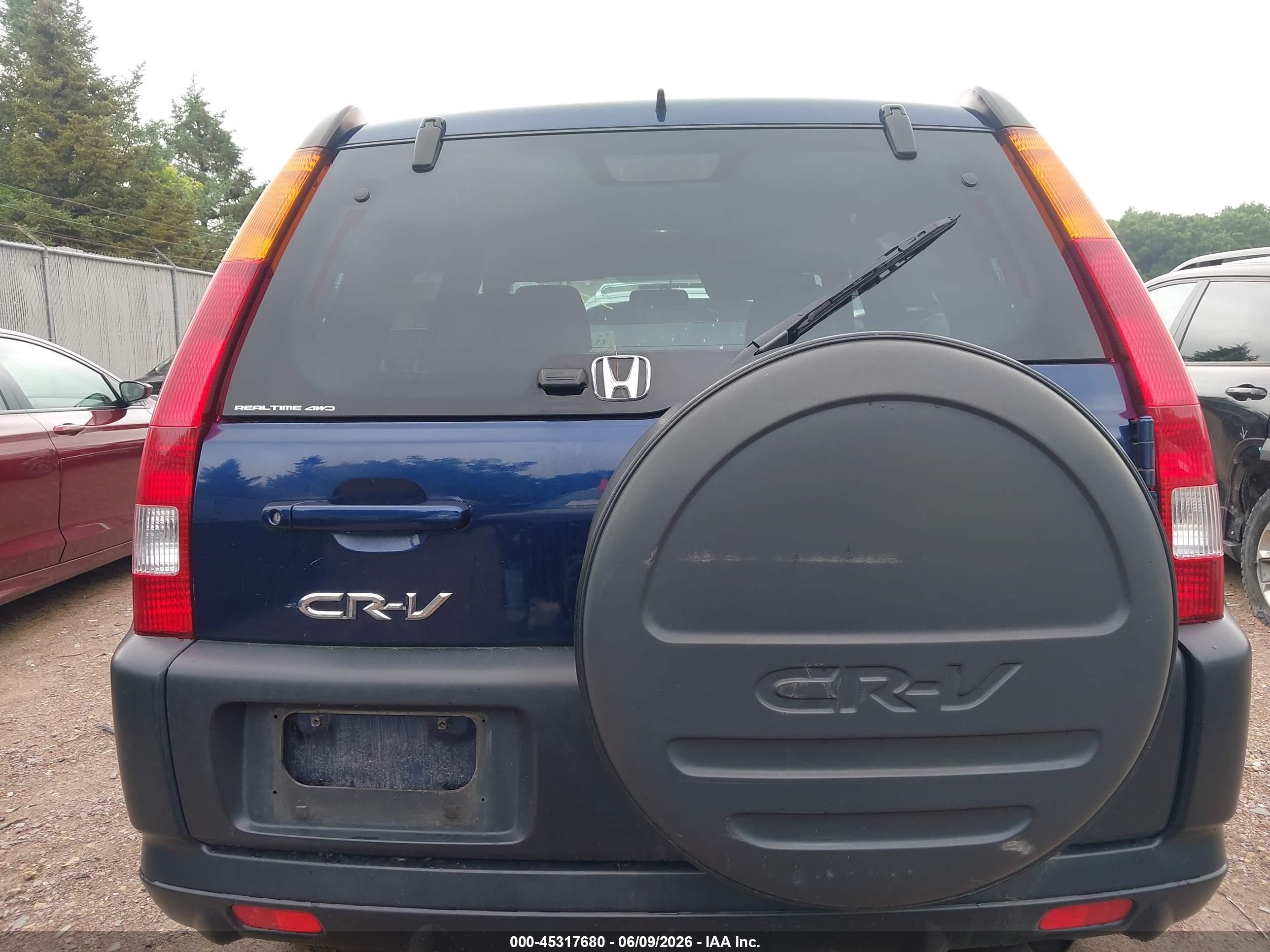 2003 Honda Cr-v Ex Blue vin: JHLRD77863C045398