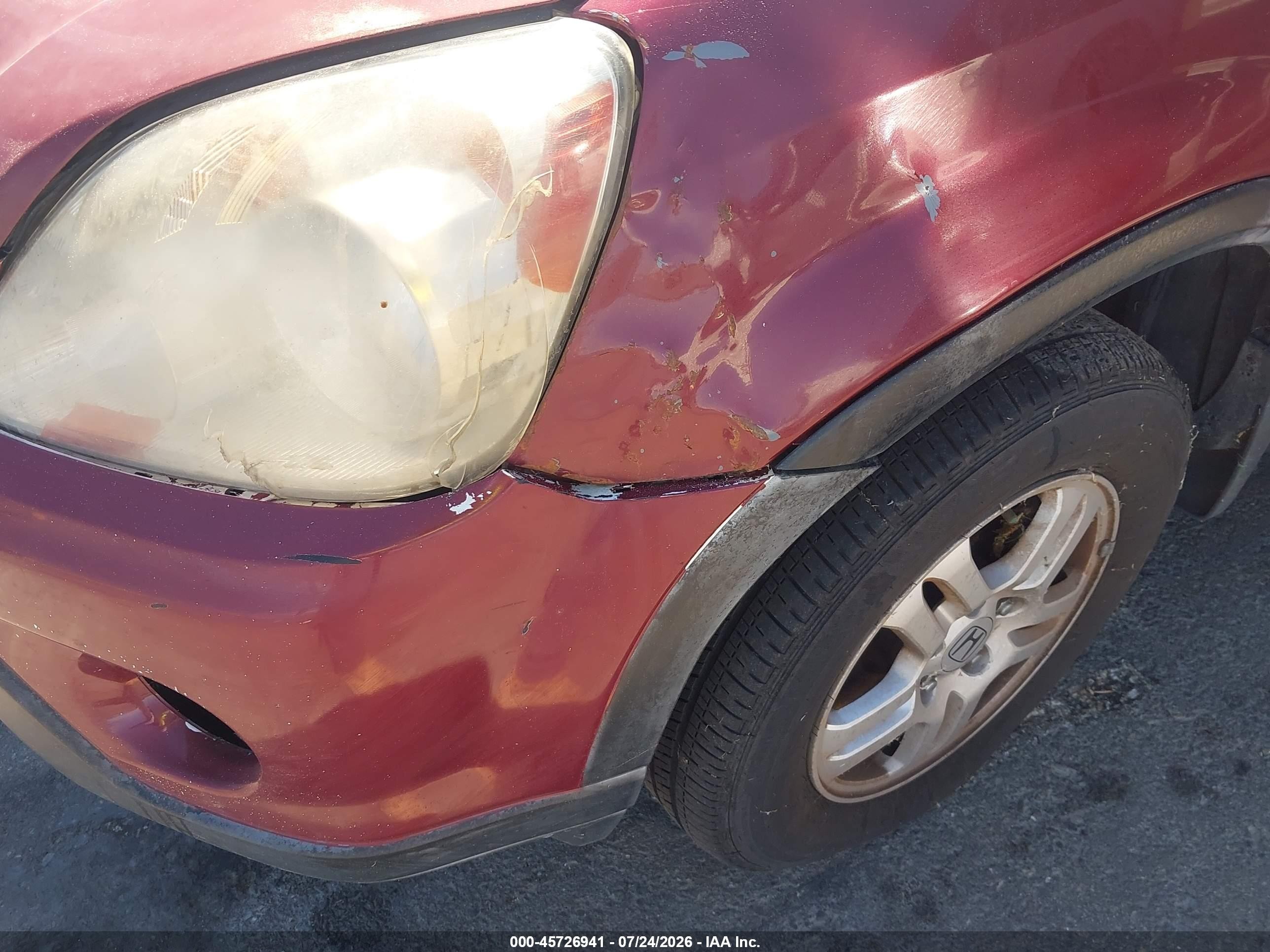 2003 Honda Cr-v Ex Темно-бордовый vin: JHLRD77873C040274