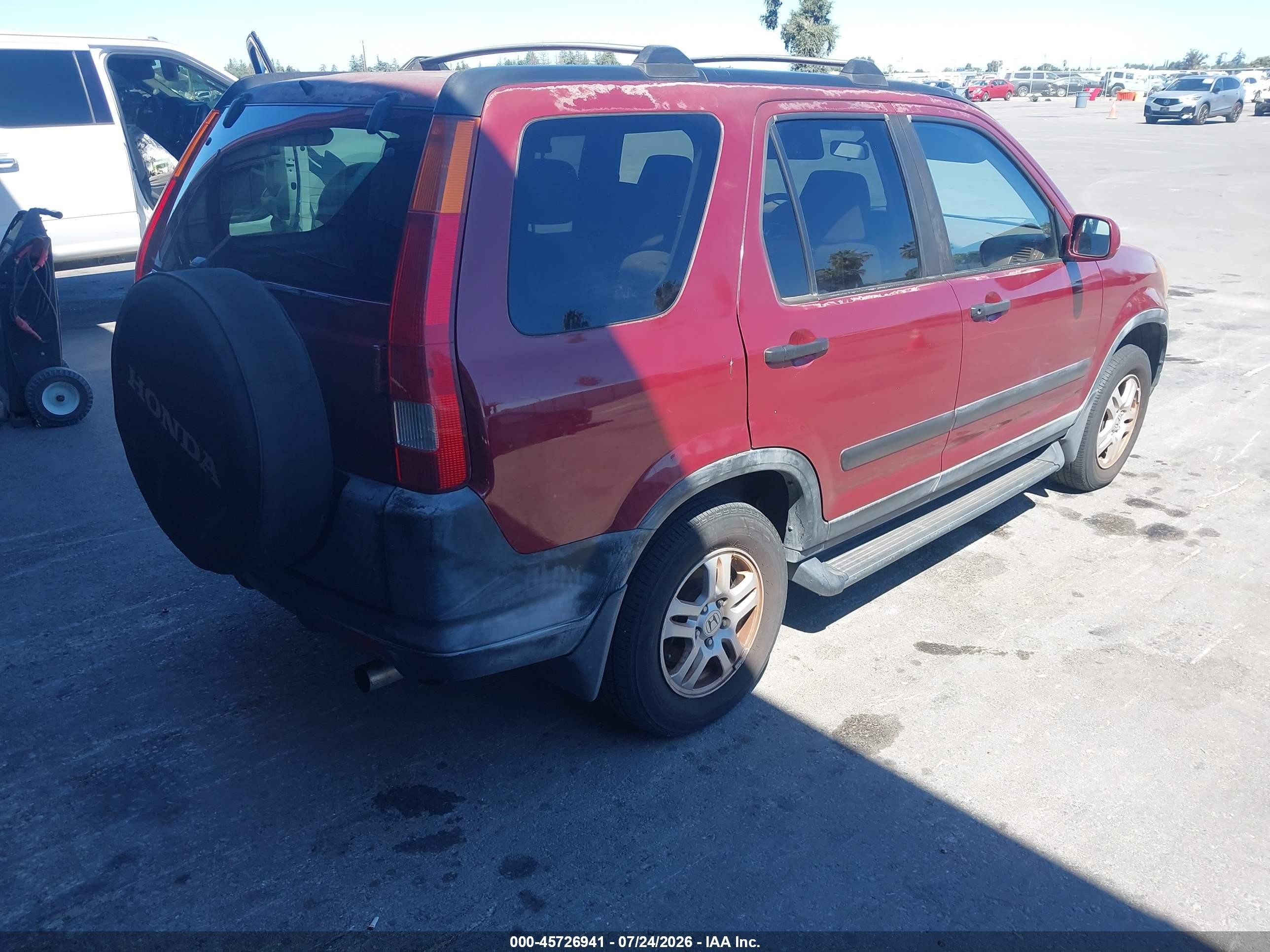 2003 Honda Cr-v Ex Темно-бордовый vin: JHLRD77873C040274
