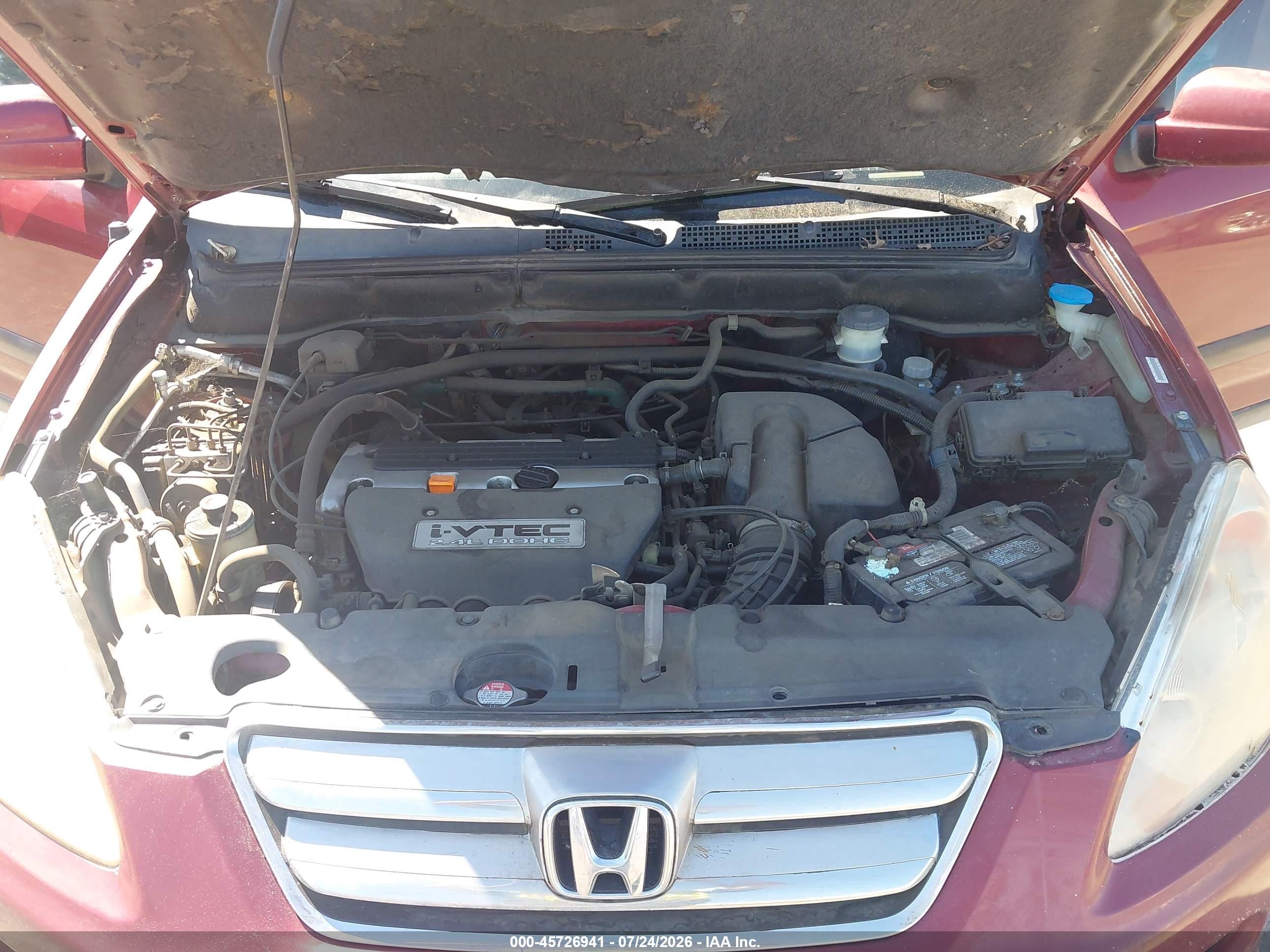 2003 Honda Cr-v Ex Темно-бордовый vin: JHLRD77873C040274