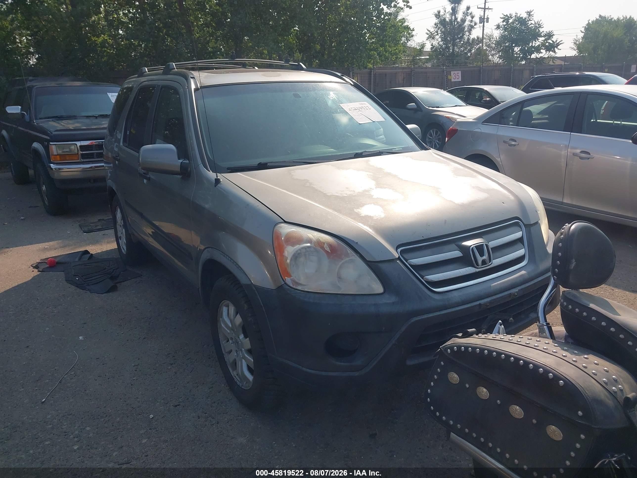 2005 Honda Cr-v Ex Silver vin: JHLRD77875C047308