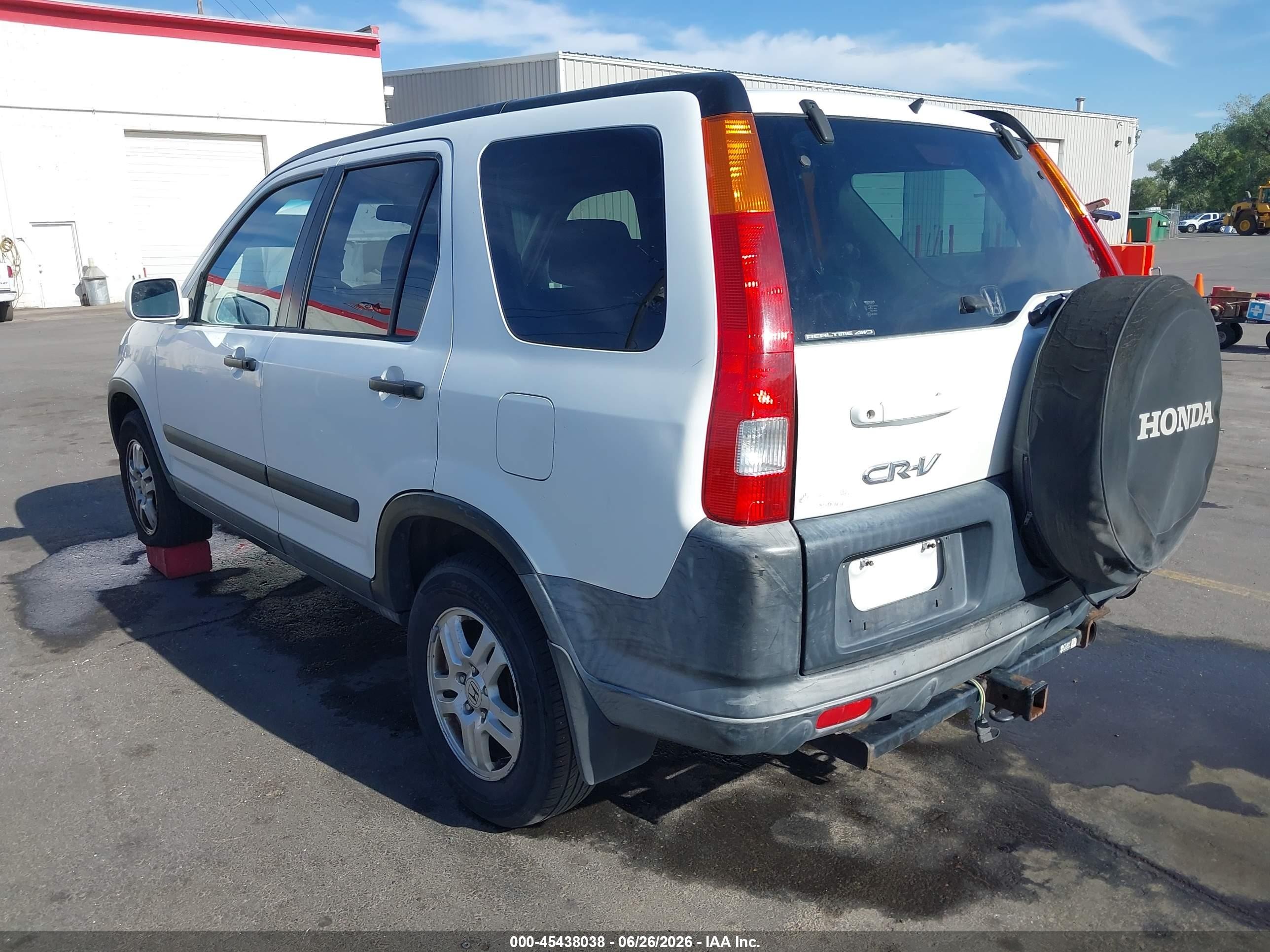 2002 Honda Cr-v Ex White vin: JHLRD77892C082296