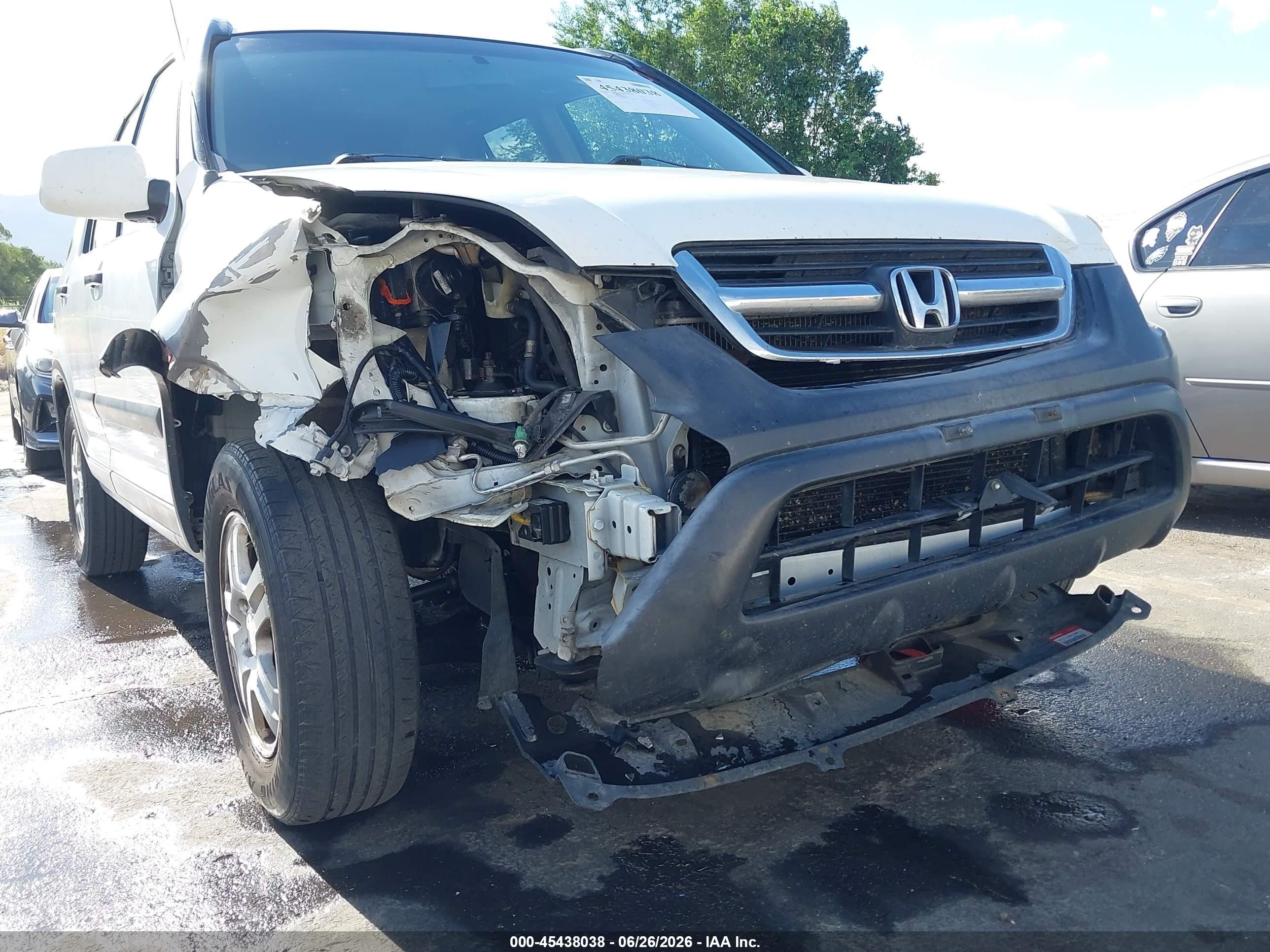 2002 Honda Cr-v Ex White vin: JHLRD77892C082296