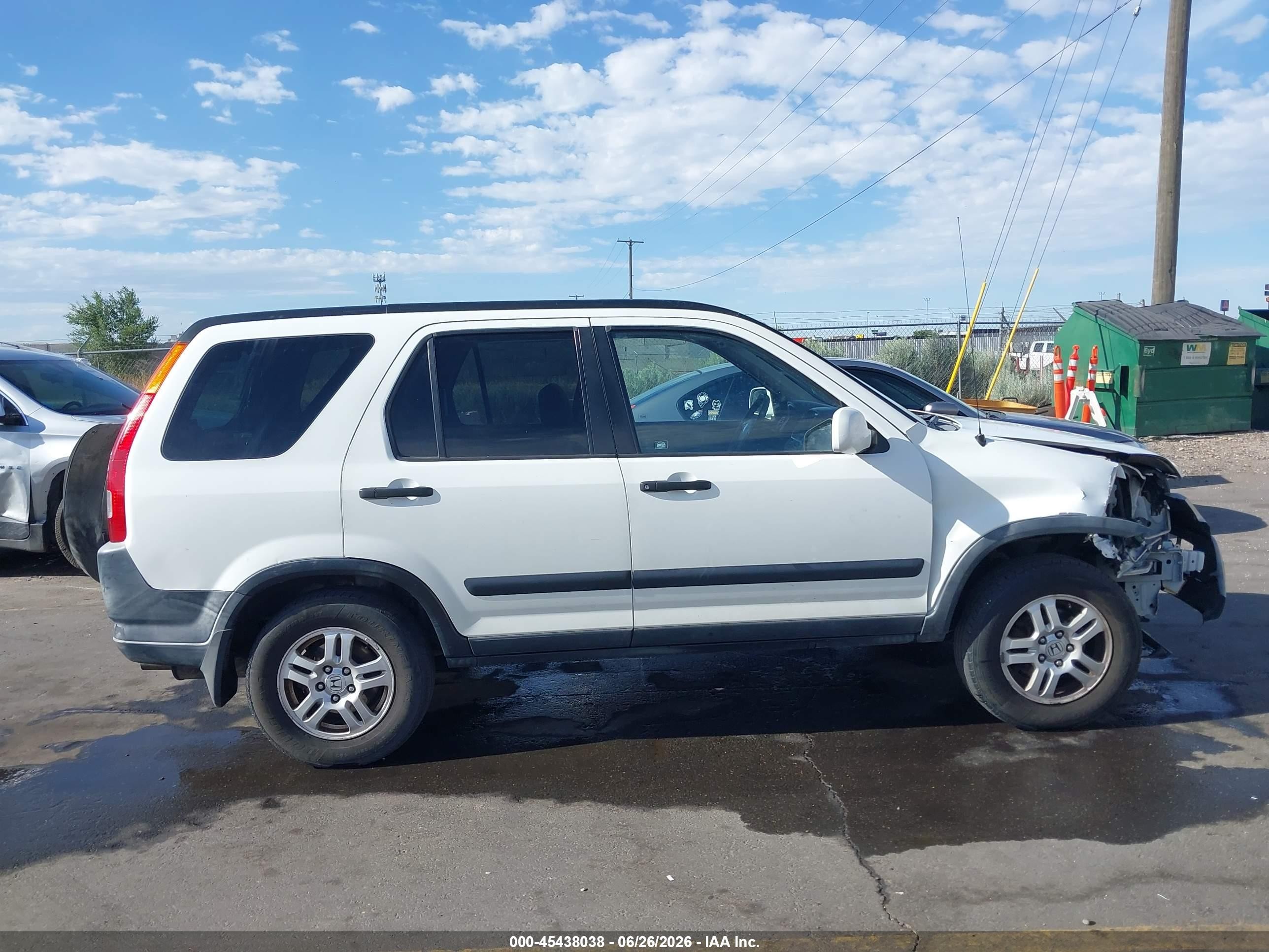 2002 Honda Cr-v Ex White vin: JHLRD77892C082296