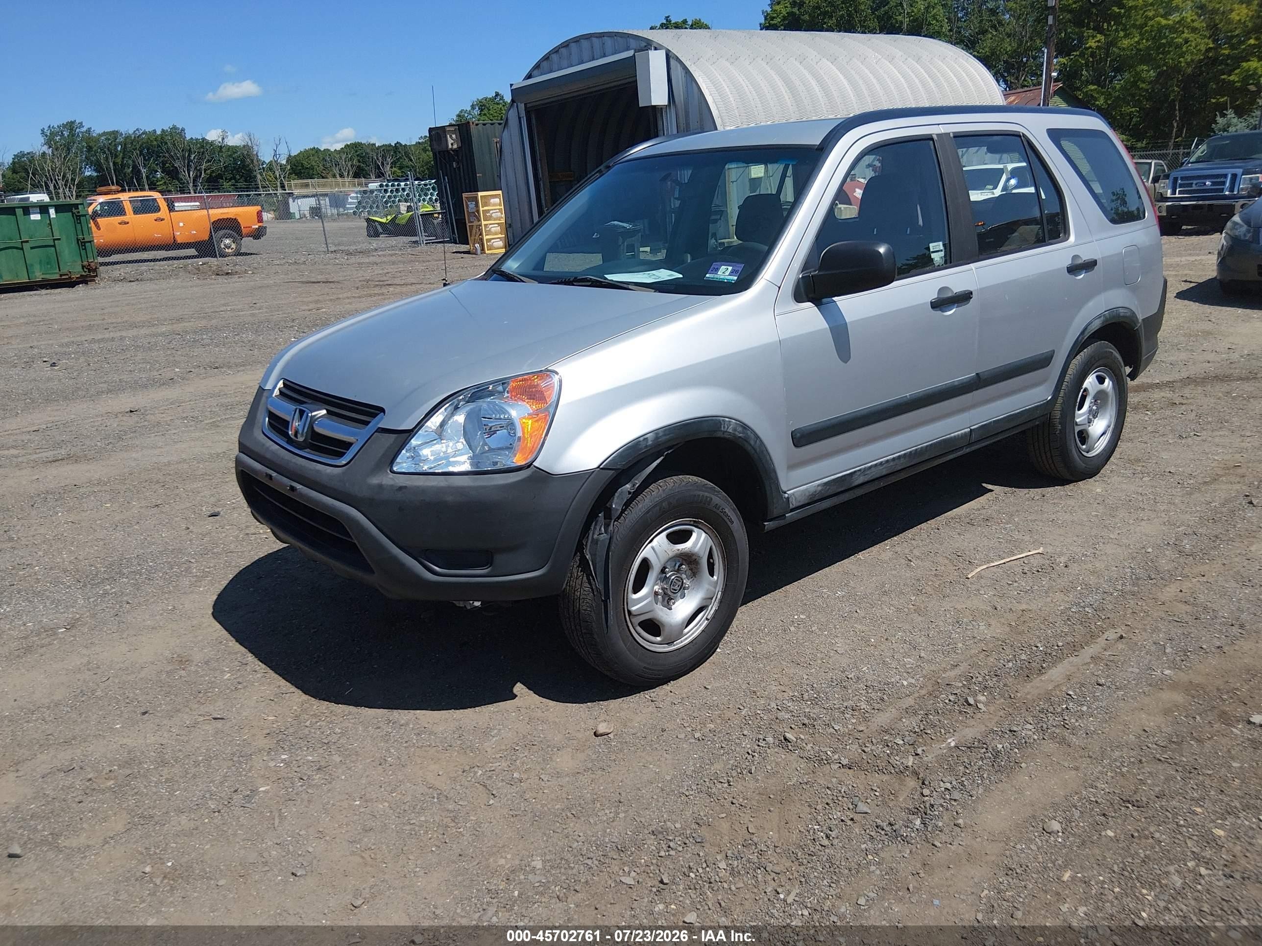 2002 Honda Cr-v Lx Silver vin: JHLRD78402C010401