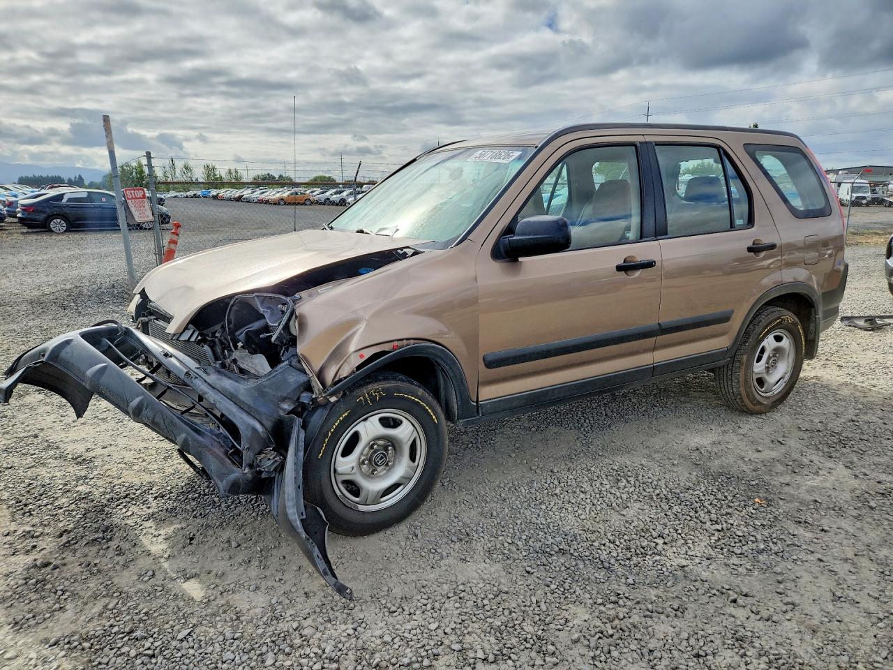 2004 Honda Cr-v Lx Tan vin: JHLRD78404C017593