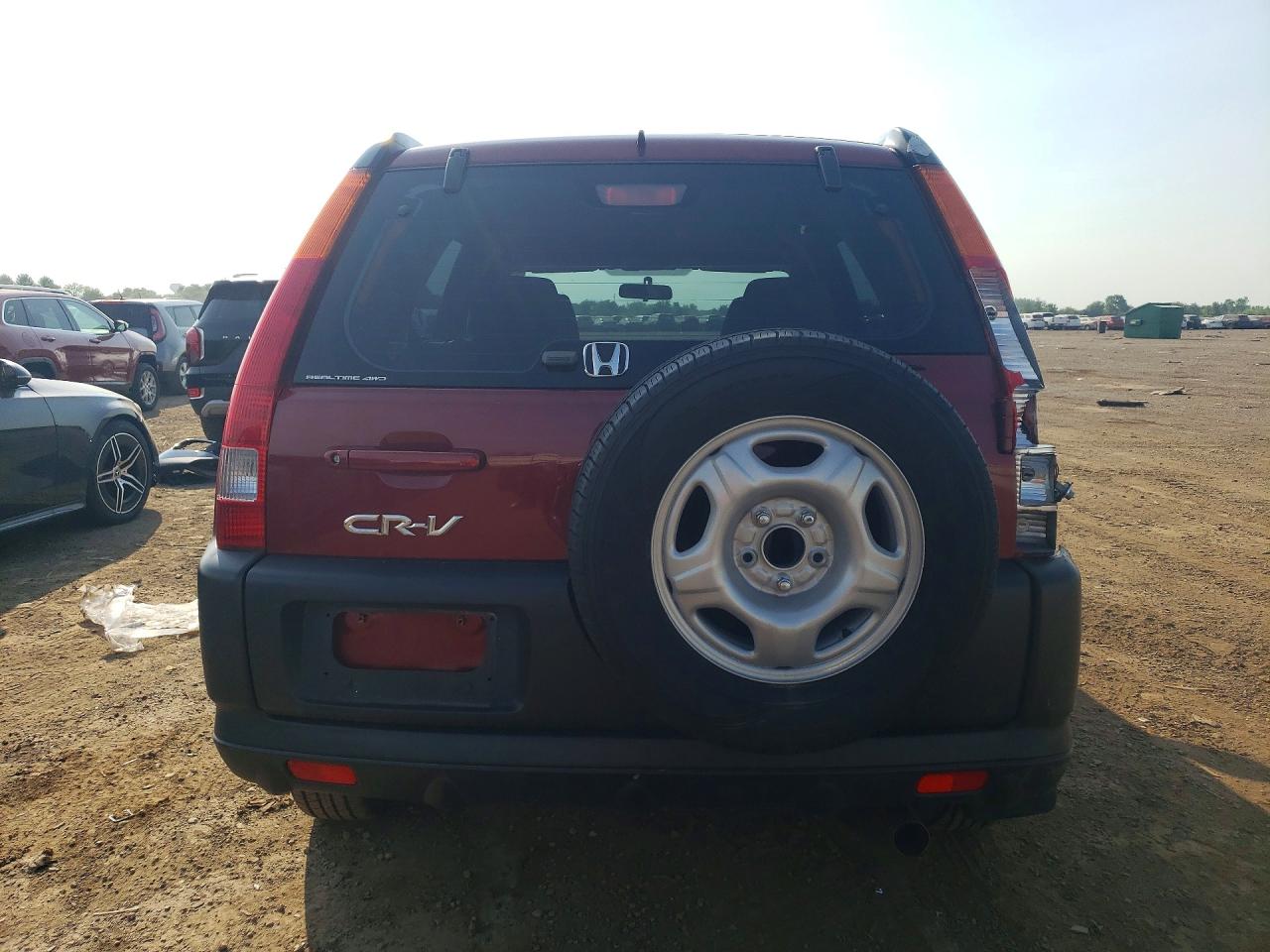 2002 Honda Cr-v Lx Burgundy vin: JHLRD78422C007497