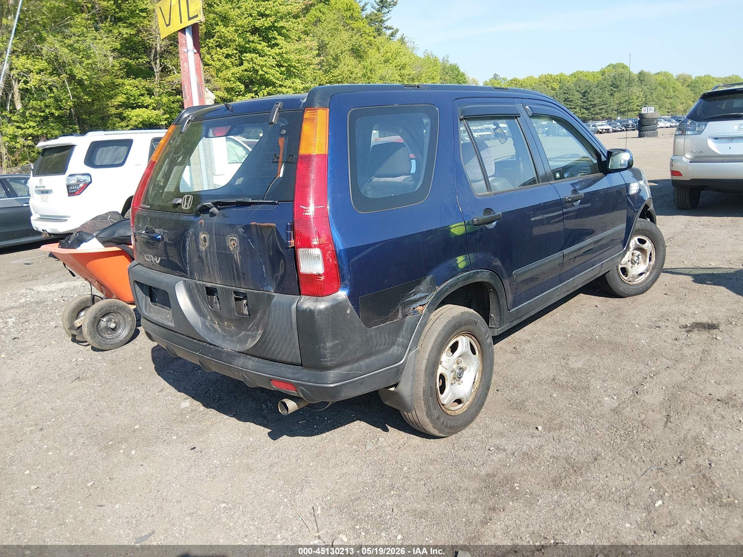 2002 Honda Cr-v Lx Синий vin: JHLRD78422C008438