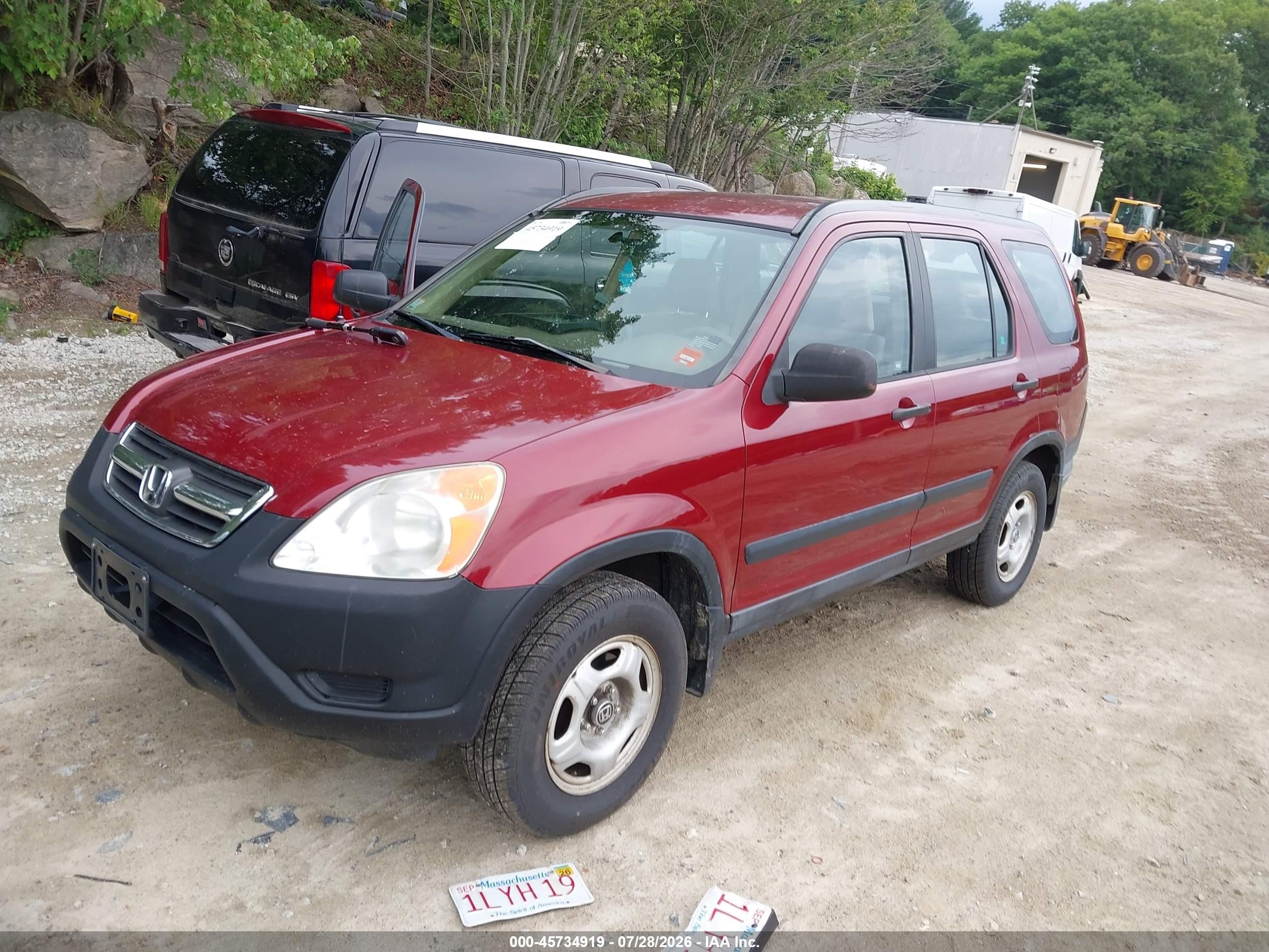 2002 Honda Cr-v Lx Burgundy vin: JHLRD78422C023358