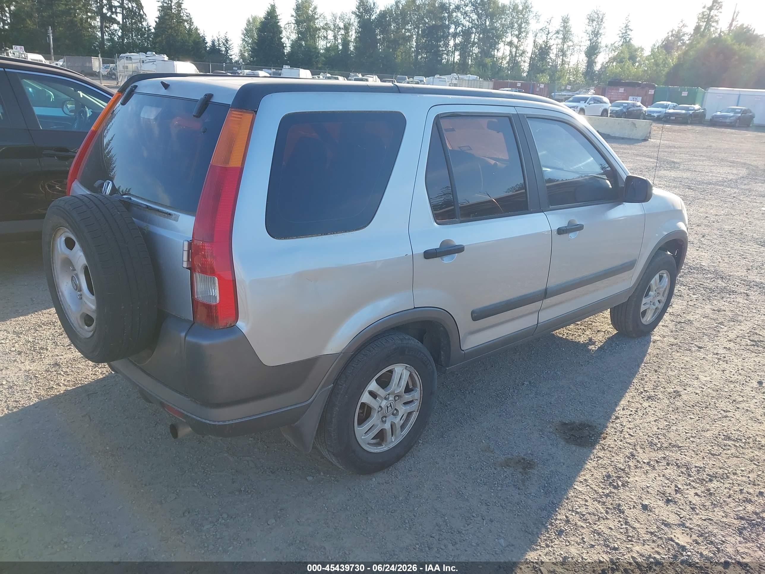 2002 Honda Cr-v Lx Silver vin: JHLRD78422C070552