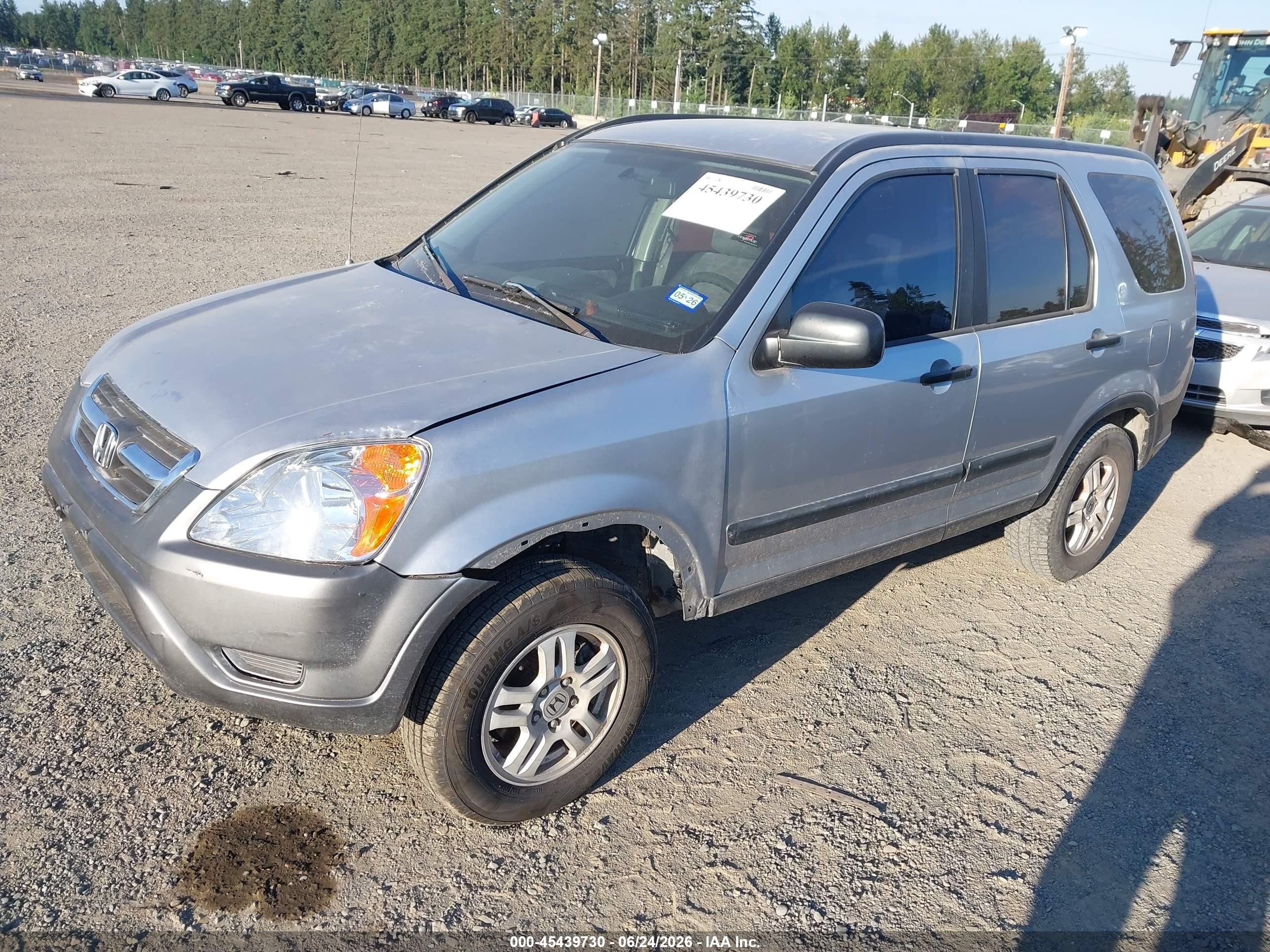 2002 Honda Cr-v Lx Silver vin: JHLRD78422C070552