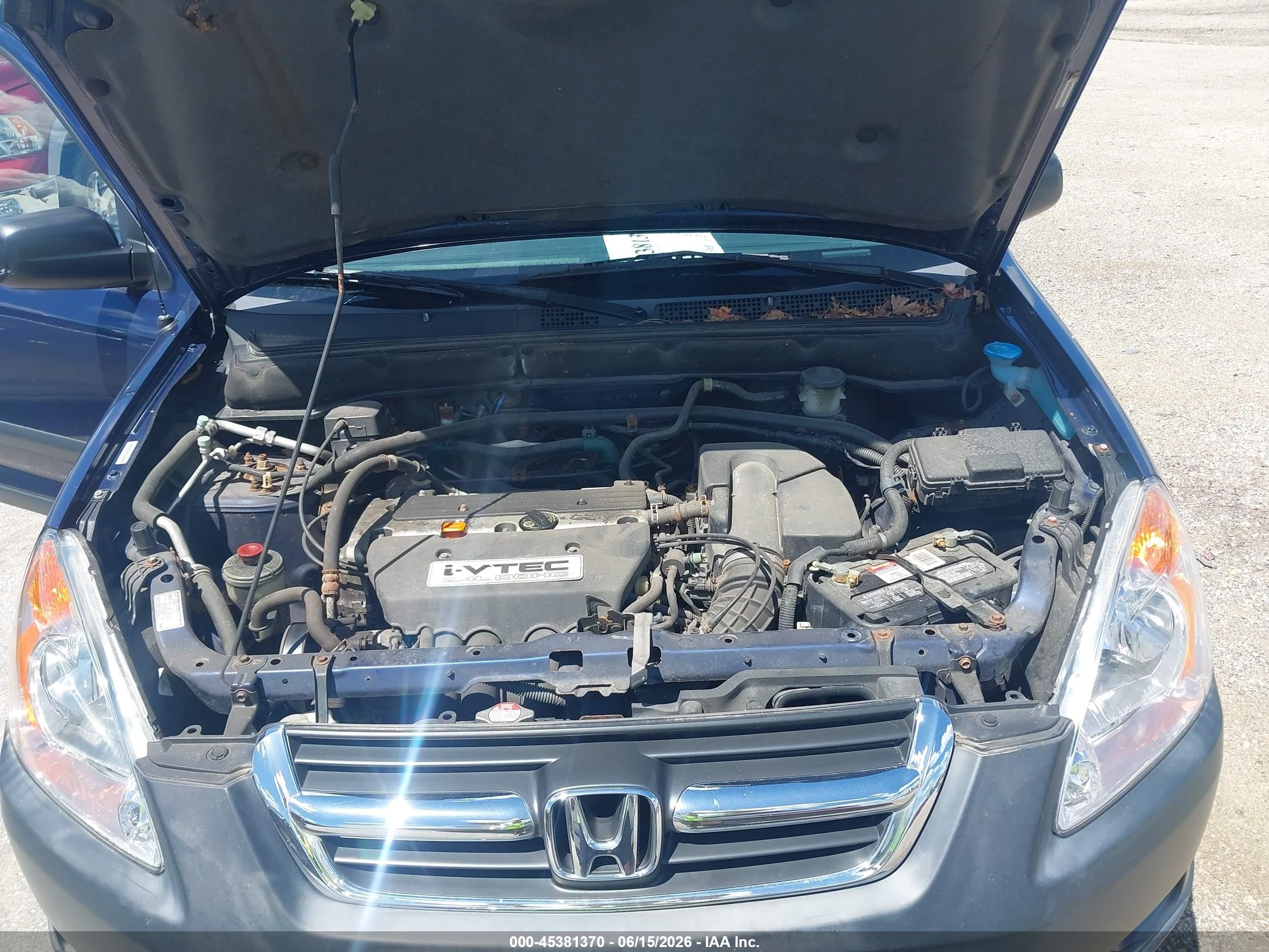 2002 Honda Cr-v Lx Blue vin: JHLRD78442C034152