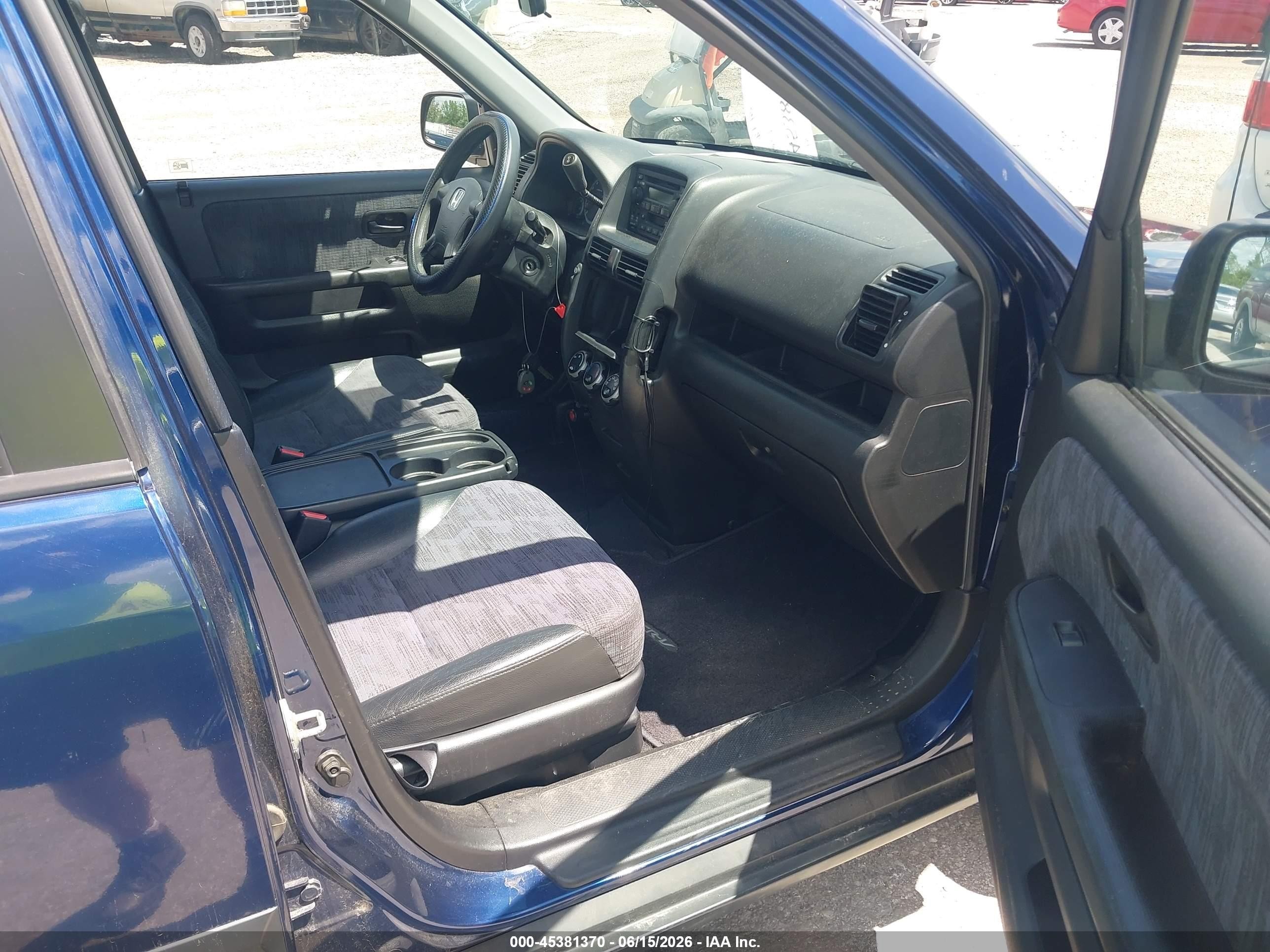 2002 Honda Cr-v Lx Blue vin: JHLRD78442C034152