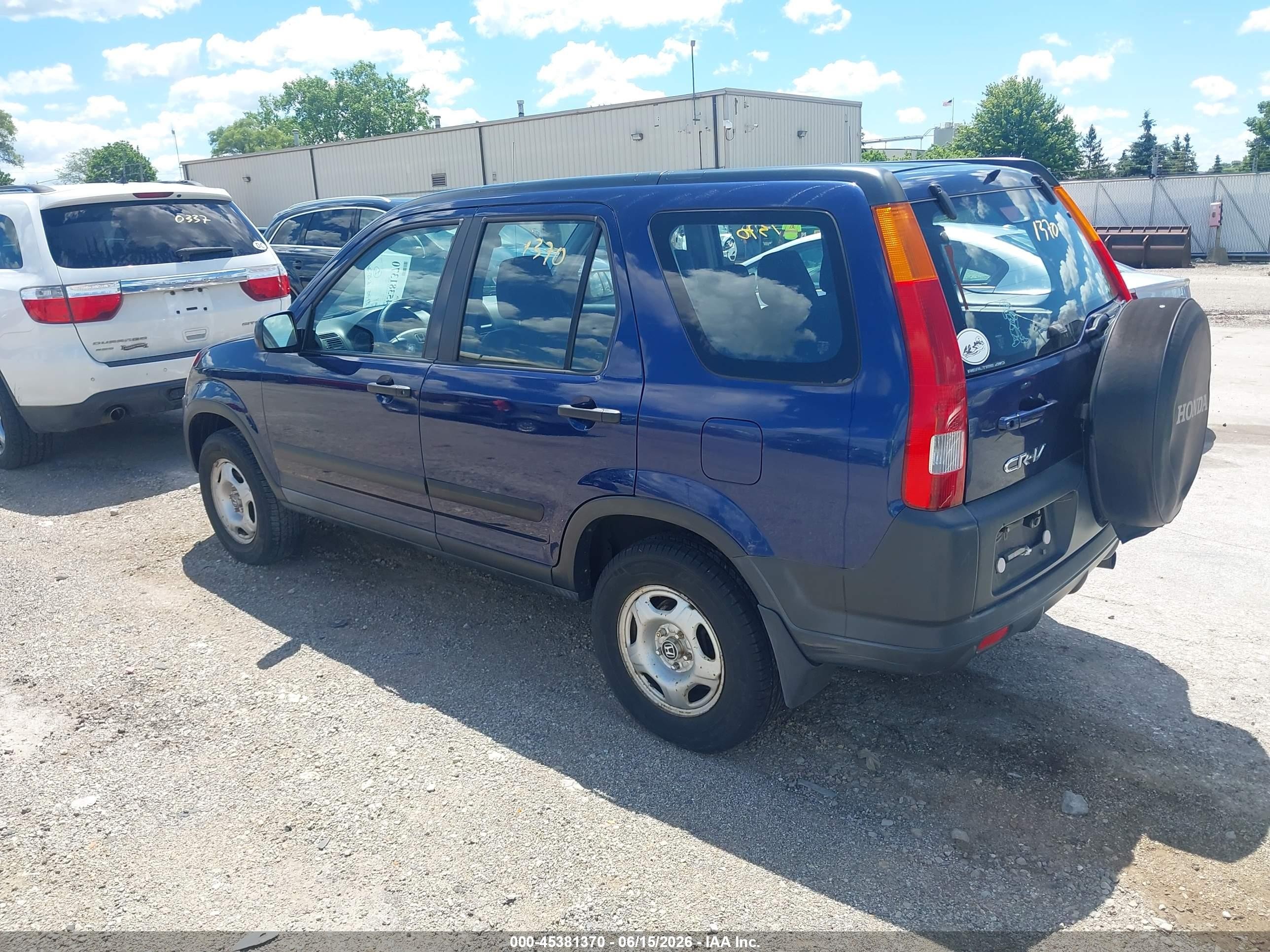 2002 Honda Cr-v Lx Blue vin: JHLRD78442C034152