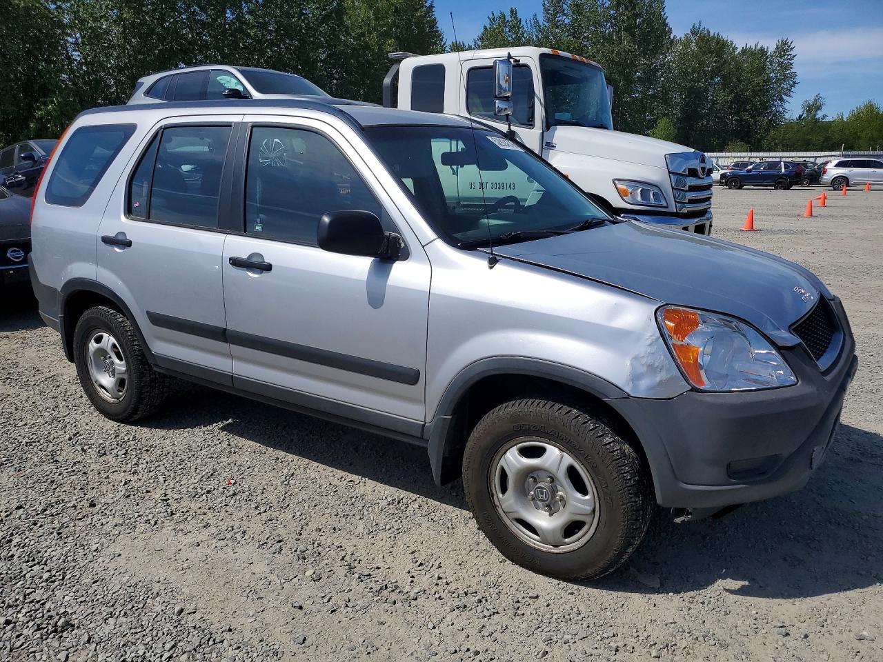 2004 Honda Cr-v Lx Silver vin: JHLRD78444C012543