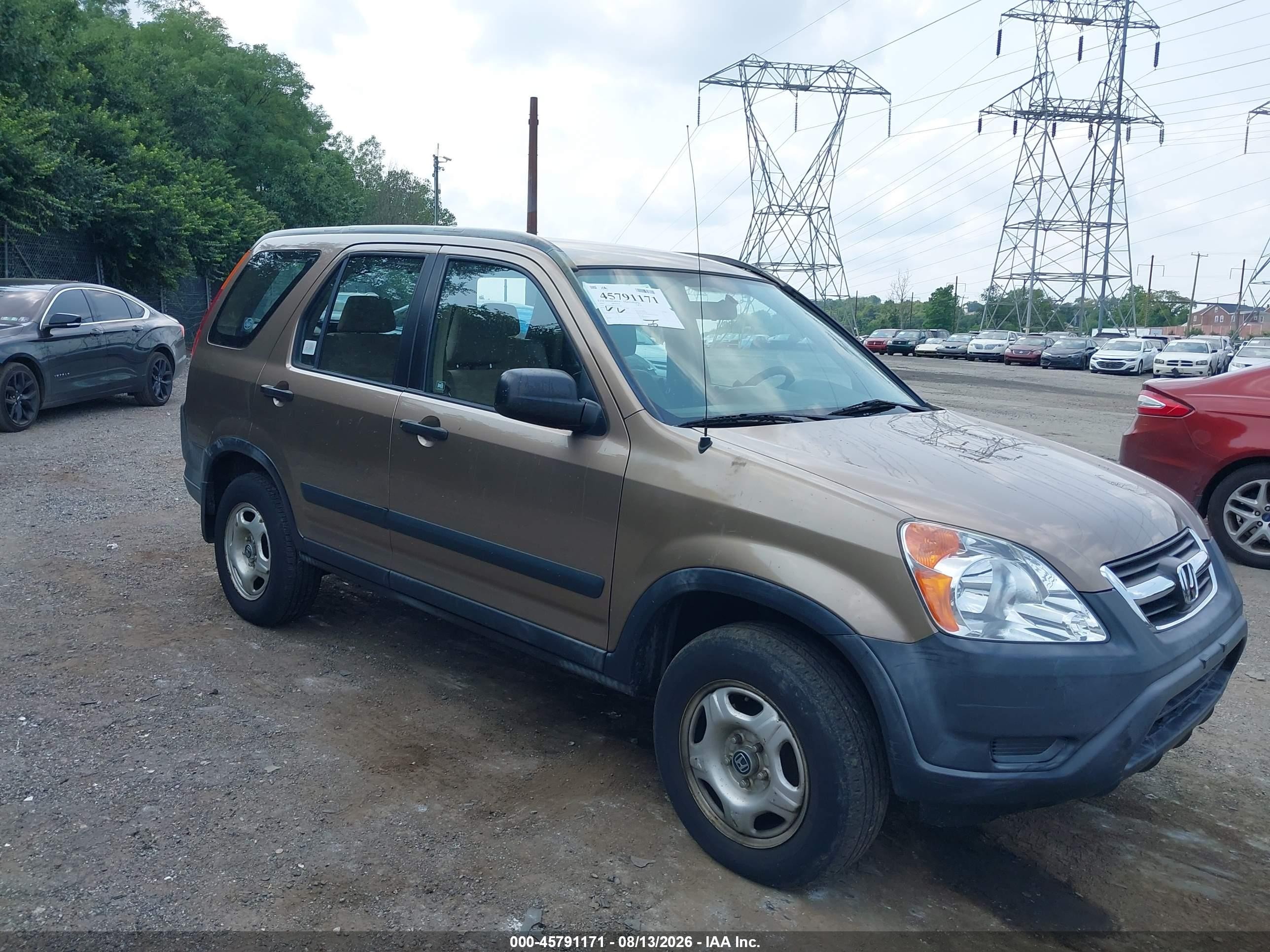 2002 Honda Cr-v Lx Dark Brown vin: JHLRD78452C059500