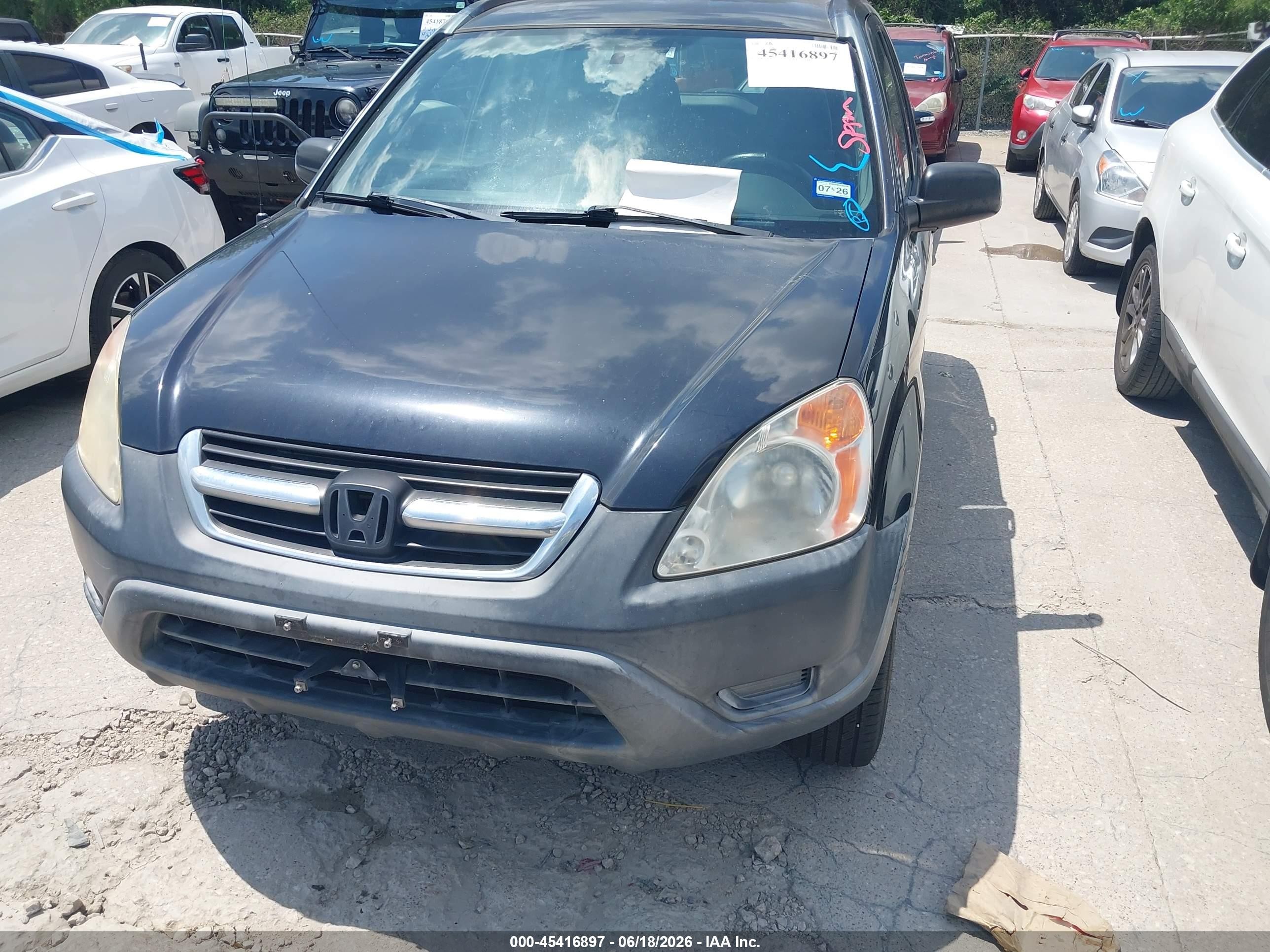 2003 Honda Cr-v Lx Black vin: JHLRD78453C042682