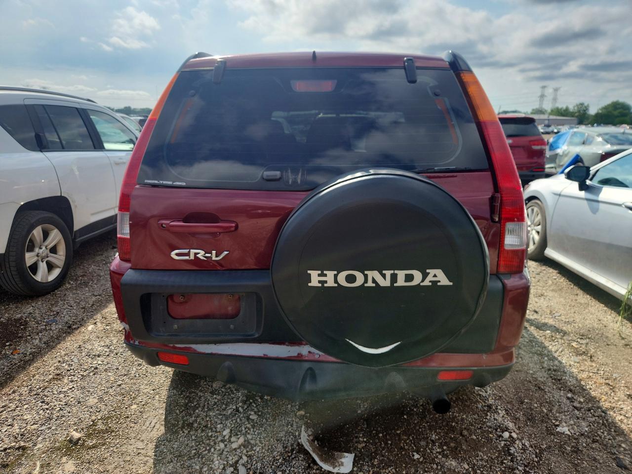 2004 Honda Cr-v Lx Red vin: JHLRD78454C016701