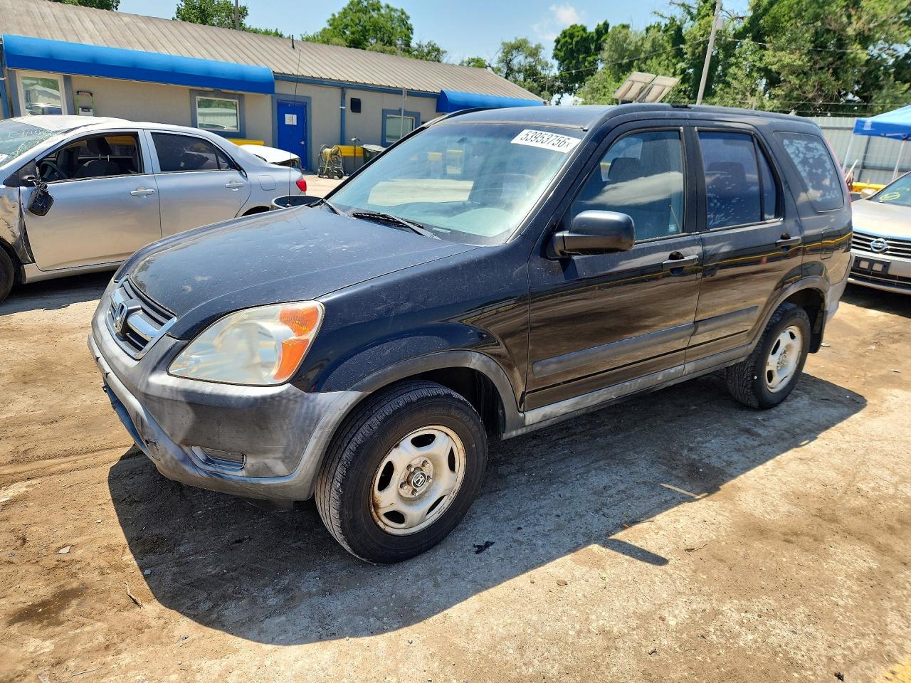 2003 Honda Cr-v Lx Black vin: JHLRD78463C046014
